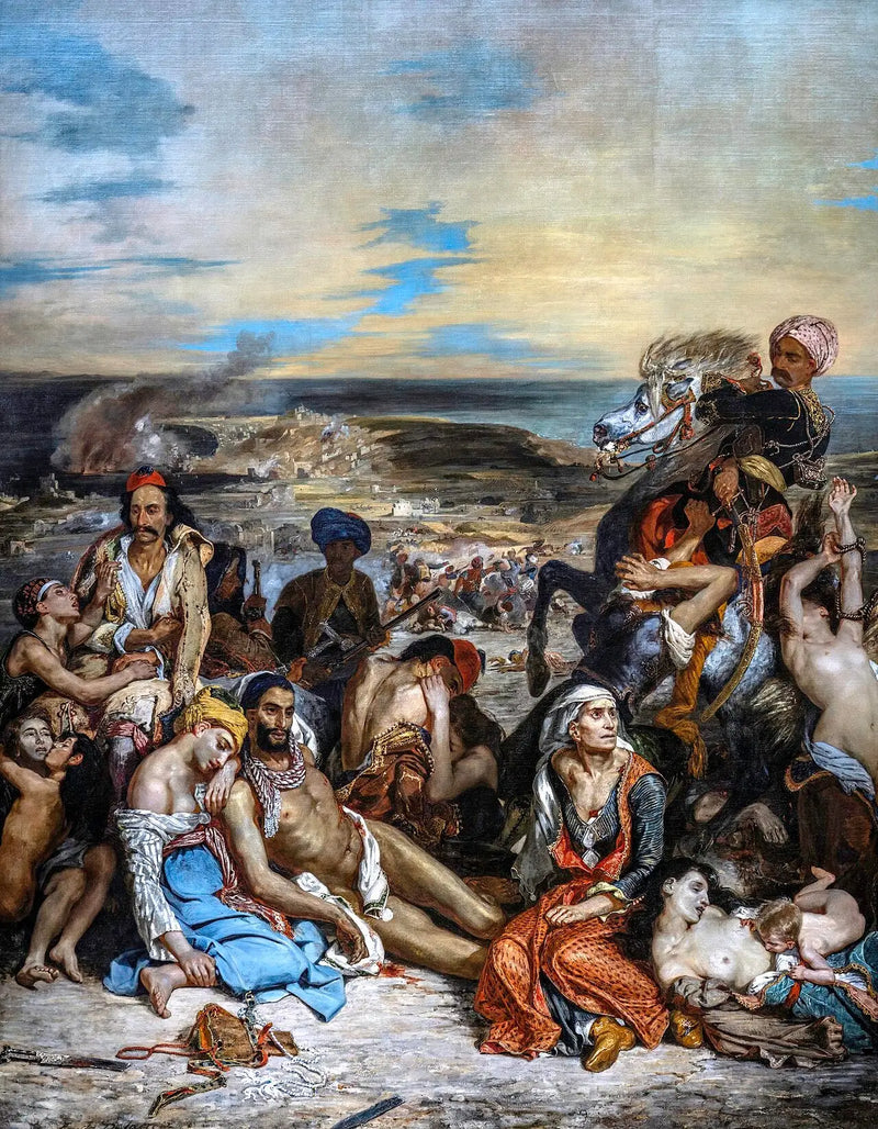 Scener fra massakrene i Chios - Eugène Delacroix