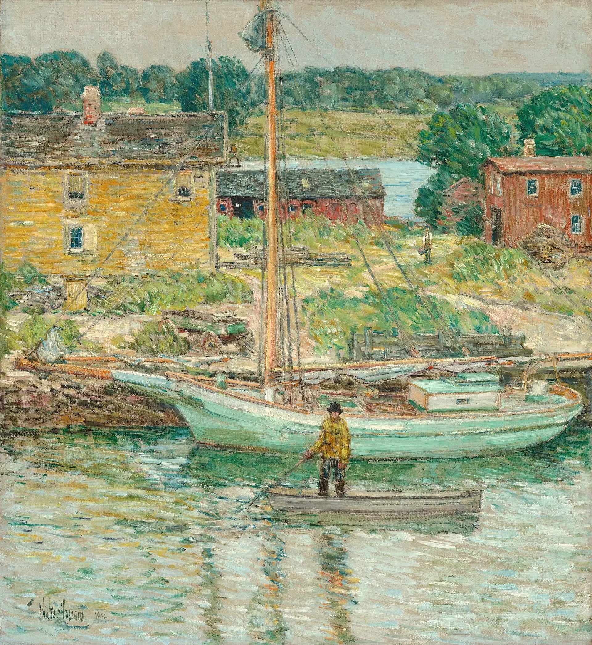 Sloop à huîtres Cos Cob - Childe Hassam - Alpha Reproduction