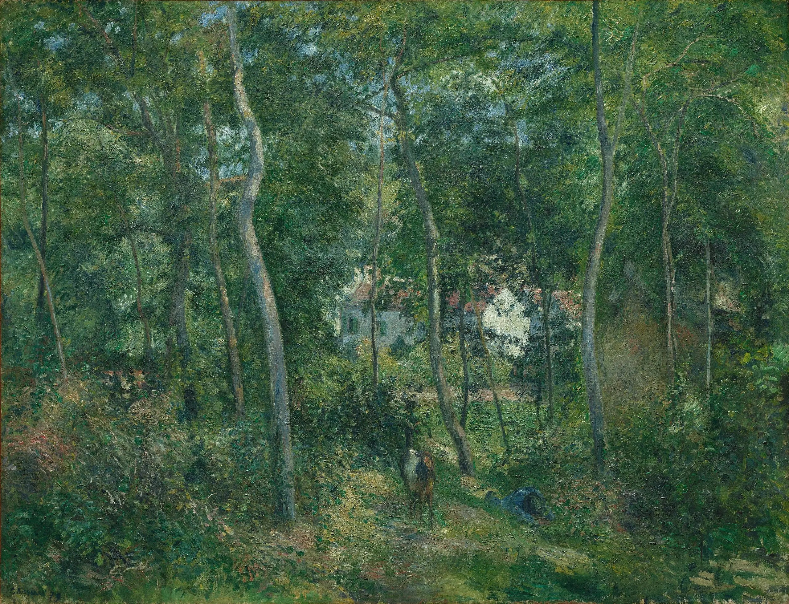 Reproduction du tableau « Sous-bois à l'Hermitage, Pontoise / Le Fond de L´Hermitage - Camille Pissarro » par Alpha Reproduction en peinture à l’huile