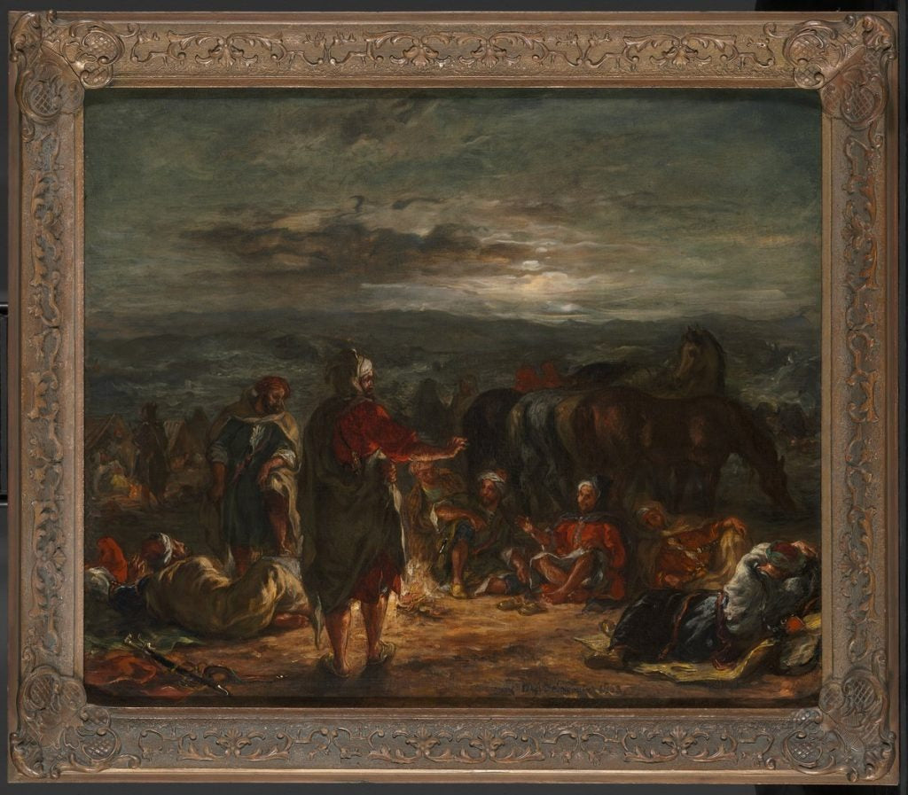 En arabisk leir om natten - Eugène Delacroix