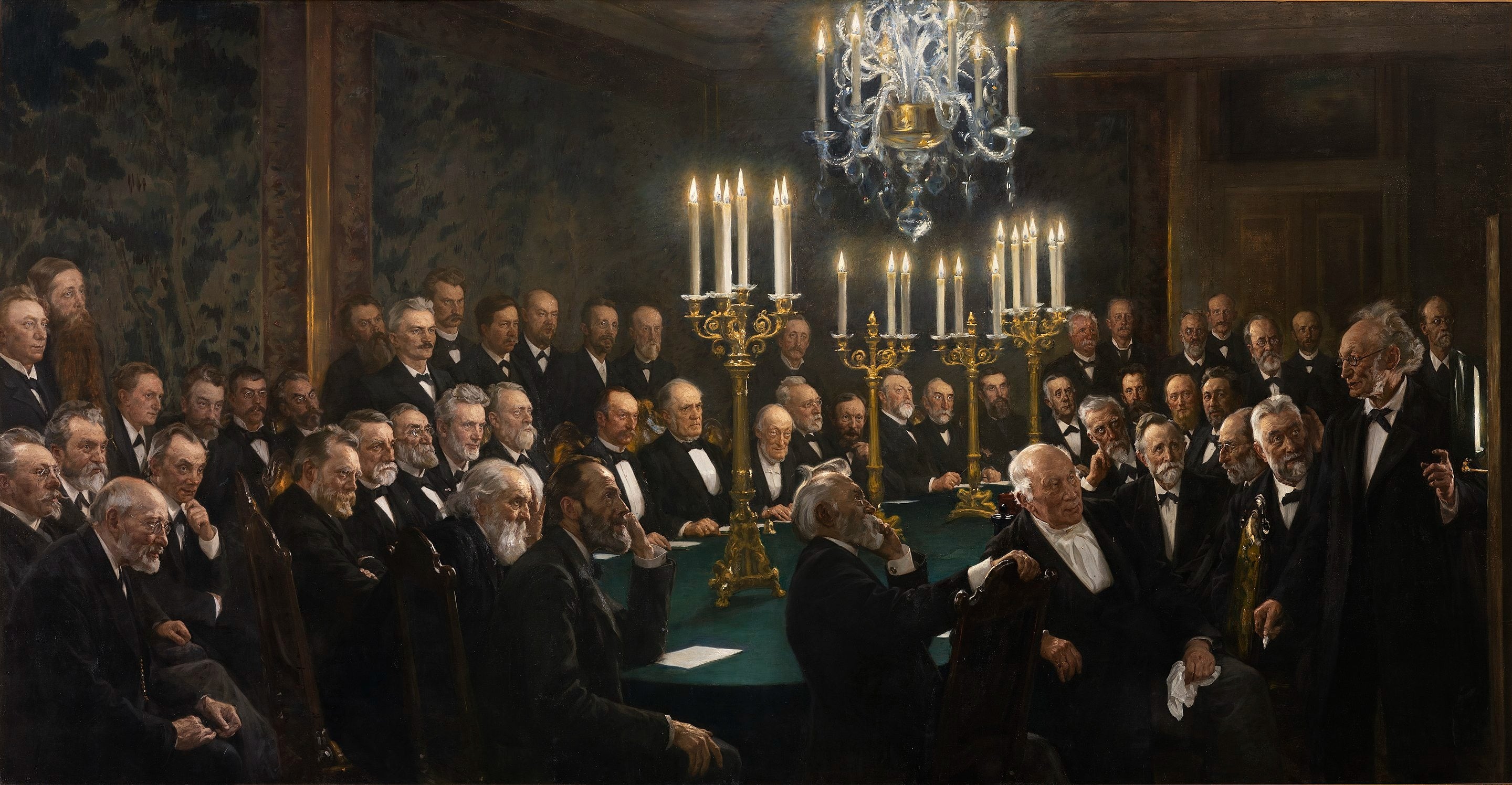 Une réunion à l'Académie royale des sciences et des lettres du Danemark - Peder Severin Krøyer