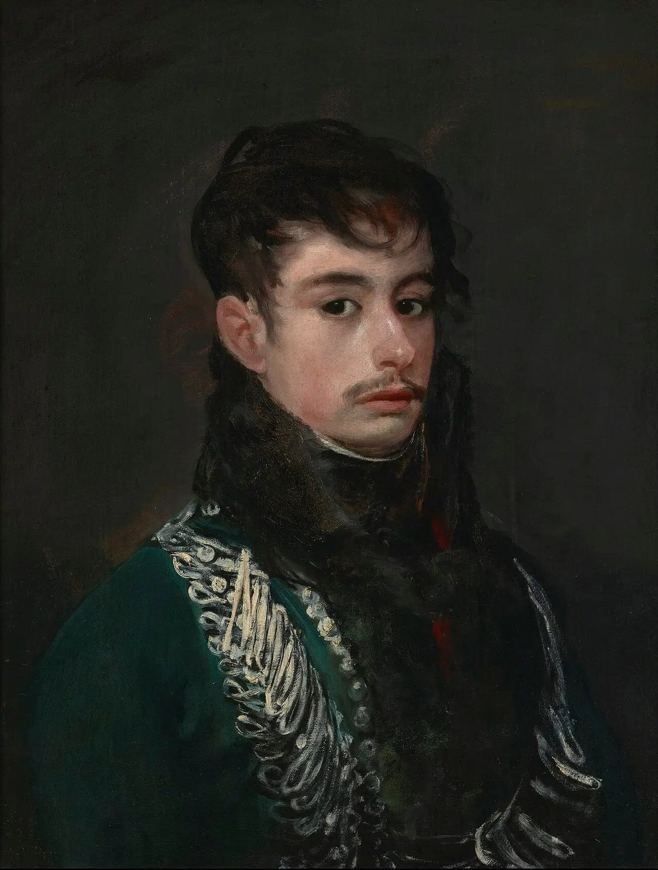 Reproduction du tableau « Un officier (probablement le comte de Teba) - Francisco de Goya » par Alpha Reproduction en peinture à l’huile
