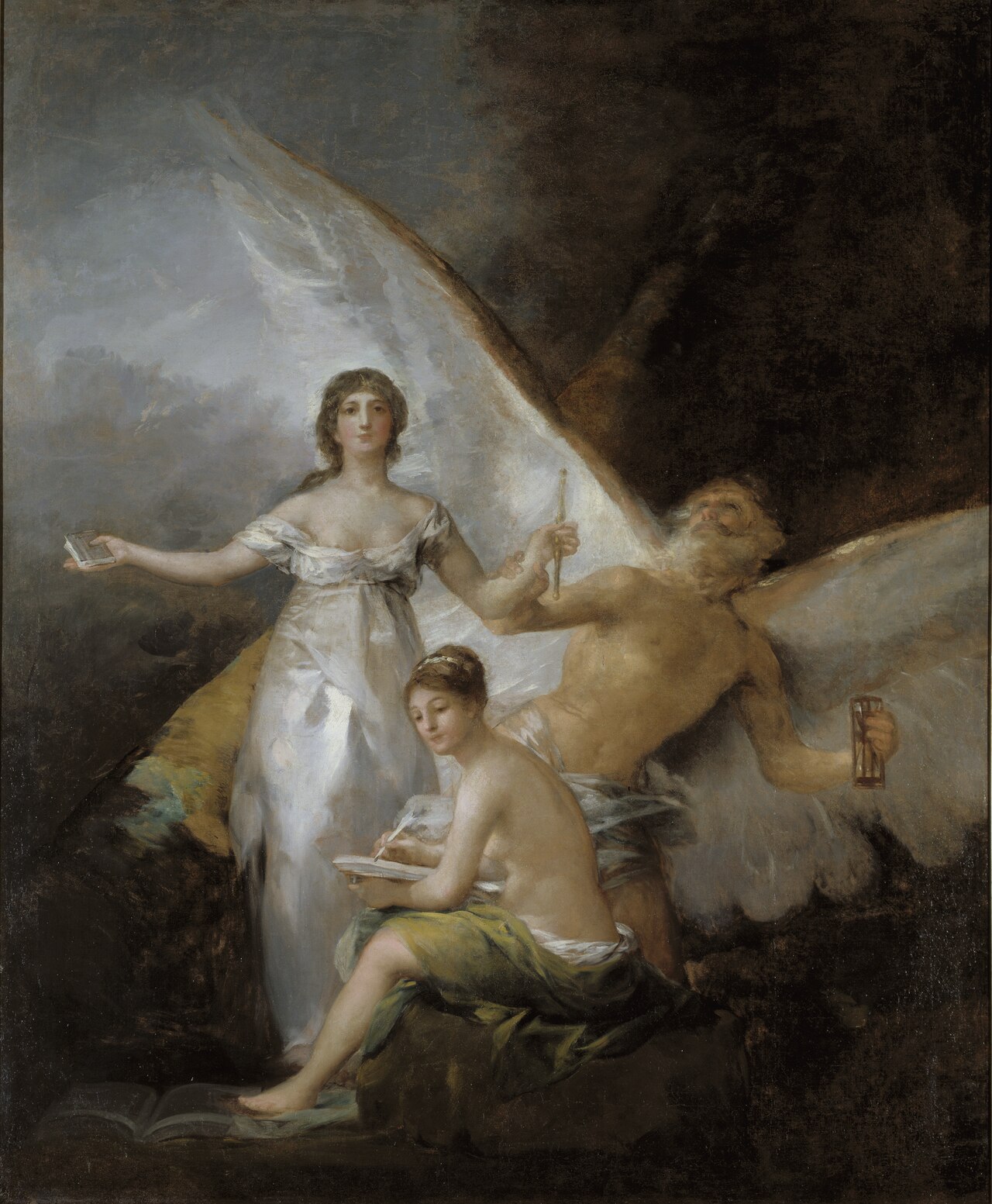 Reproduction du tableau « Vérité, le Temps et l'Histoire - Francisco de Goya » par Alpha Reproduction en peinture à l’huile