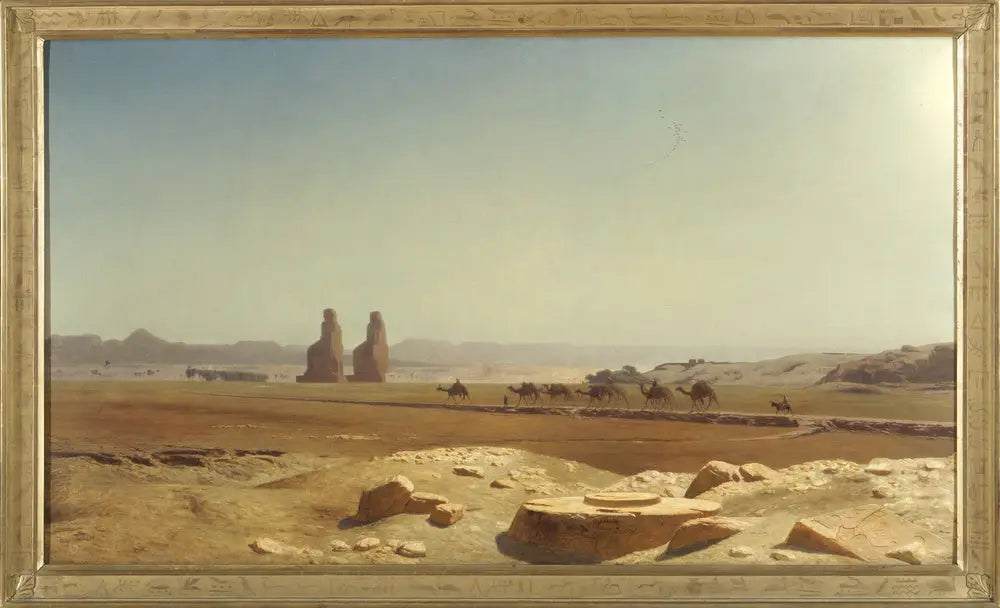 Reproduction du tableau « Vue de la plaine de Thèbes (Haute-Egypte) - Jean-Léon Gérôme » par Alpha Reproduction en peinture à l’huile
