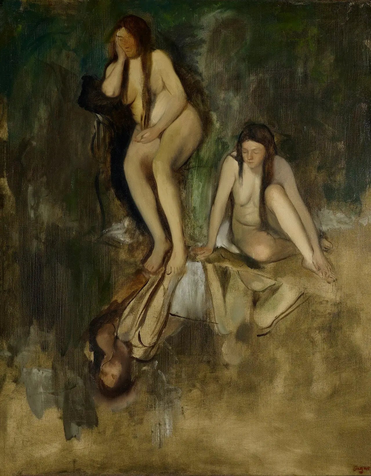 Reproduction du tableau « étude de nus pour Mlle Fiocre dans le ballet "La Source" - Edgar Degas » par Alpha Reproduction en peinture à l’huile