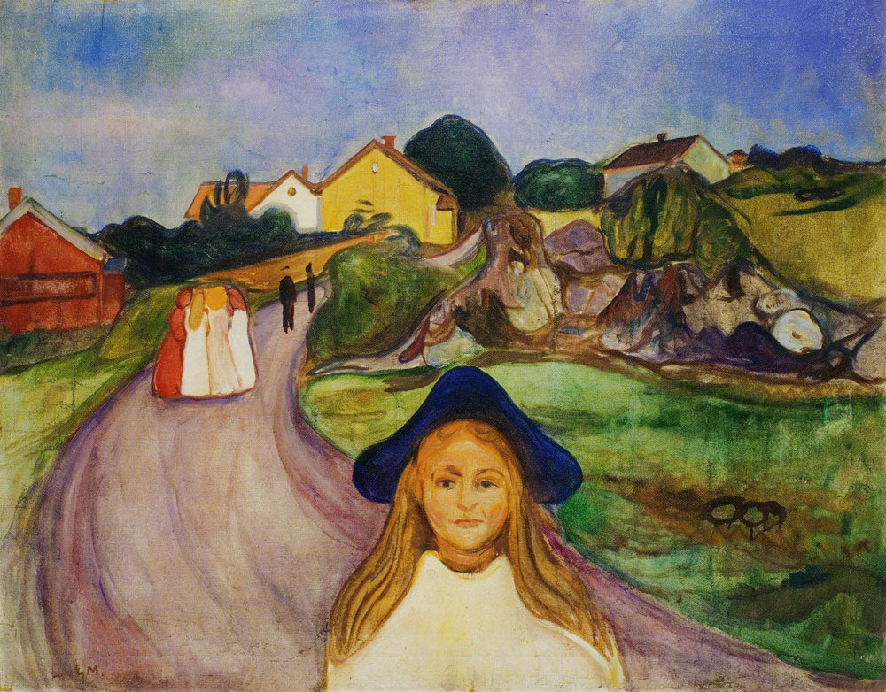 Åsgårdstrand-gaten - Edvard Munch