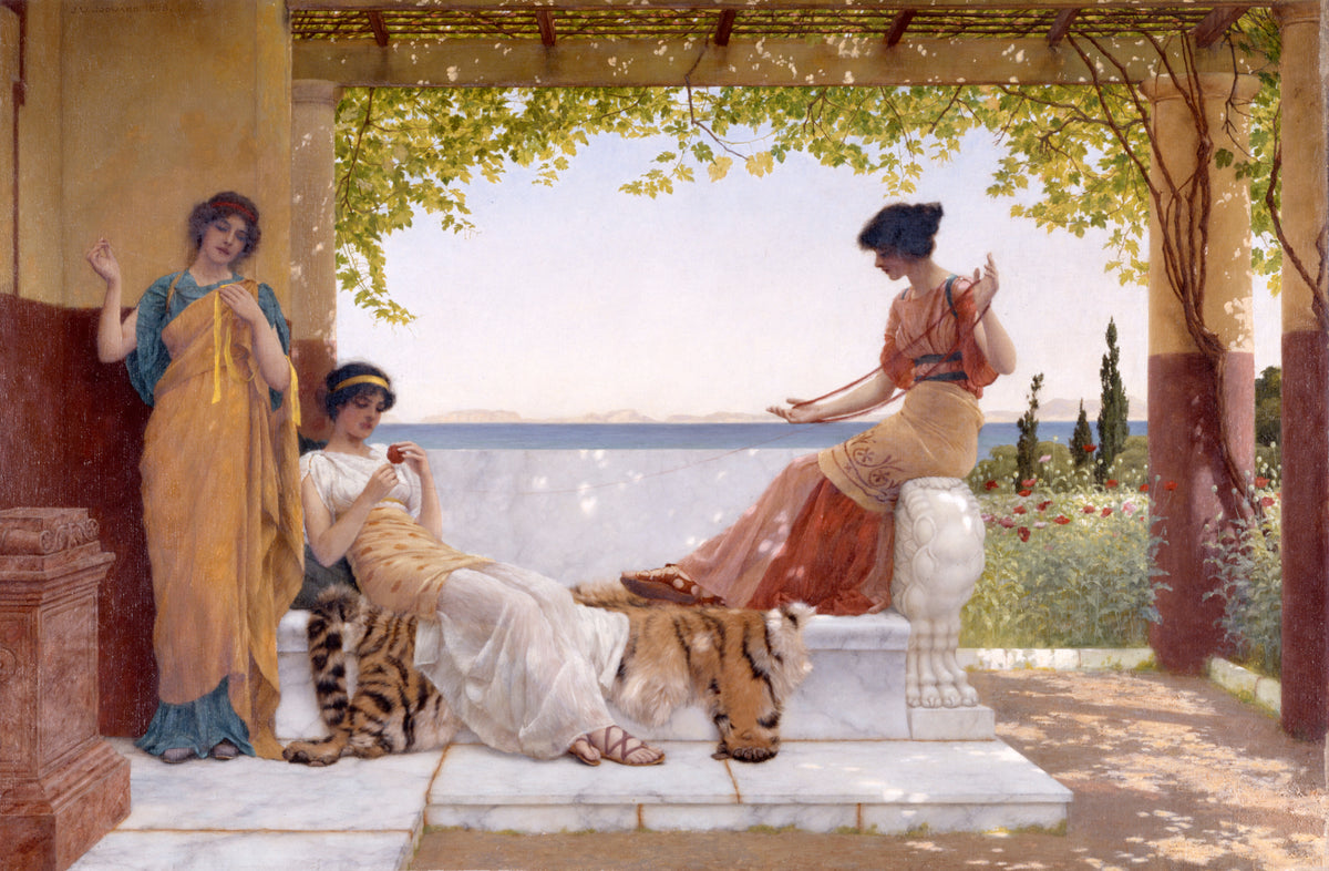 Sur le balcon - John William Godward