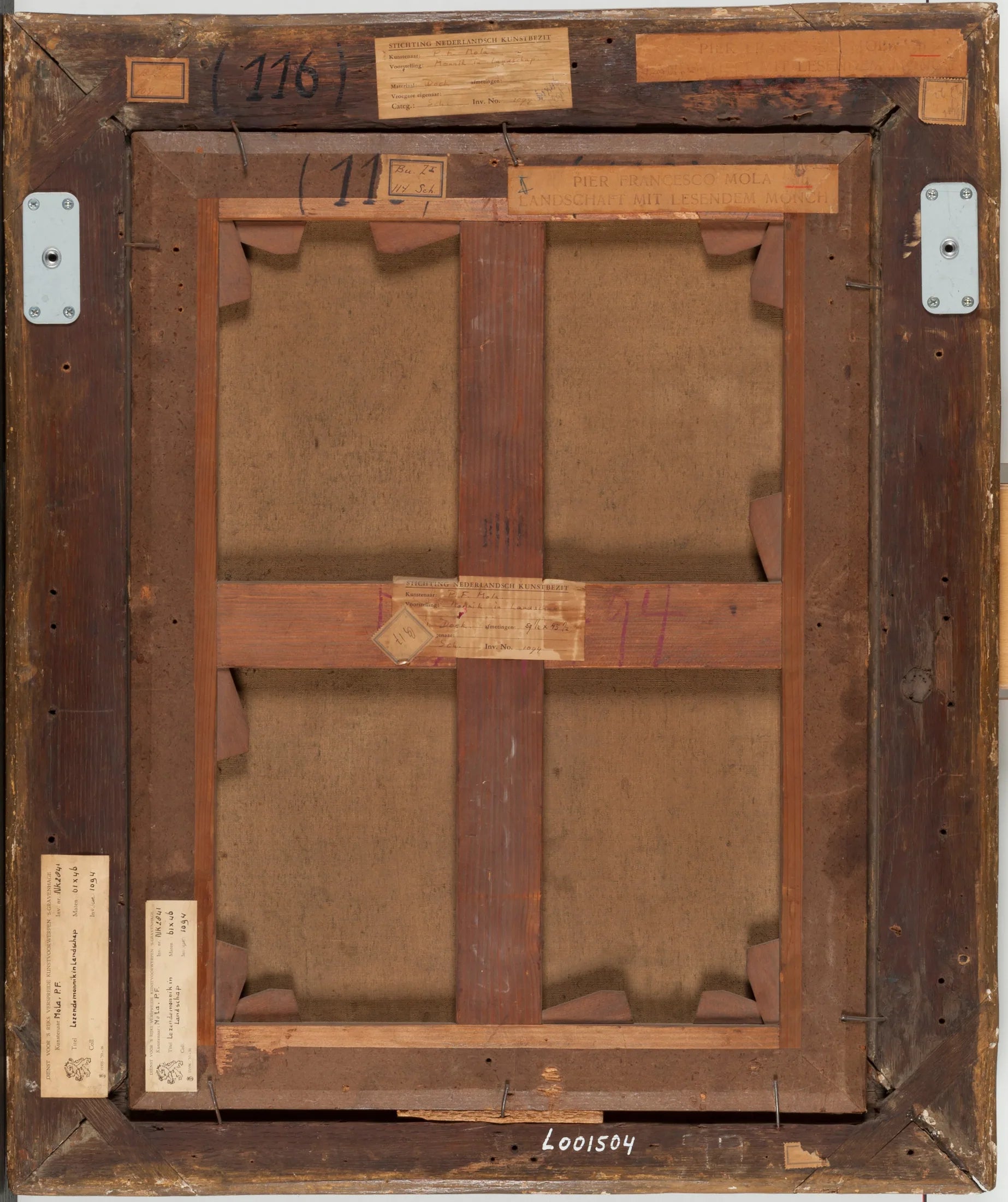 Moine lisant dans un paysage rocheux - Pier Francesco Mola image 1 reproduction artisanale de tableau