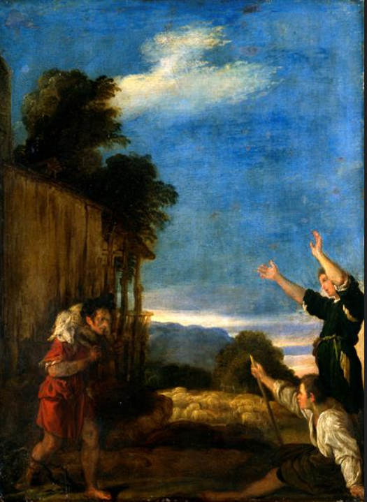 La parabole de la brebis perdue - Domenico Fetti image 1 reproduction artisanale de tableau