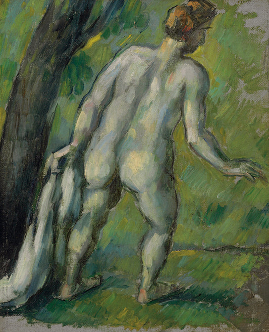 Reproduction du tableau « Baigneur, vu de dos - Paul Cézanne » par Alpha Reproduction en peinture à l’huile