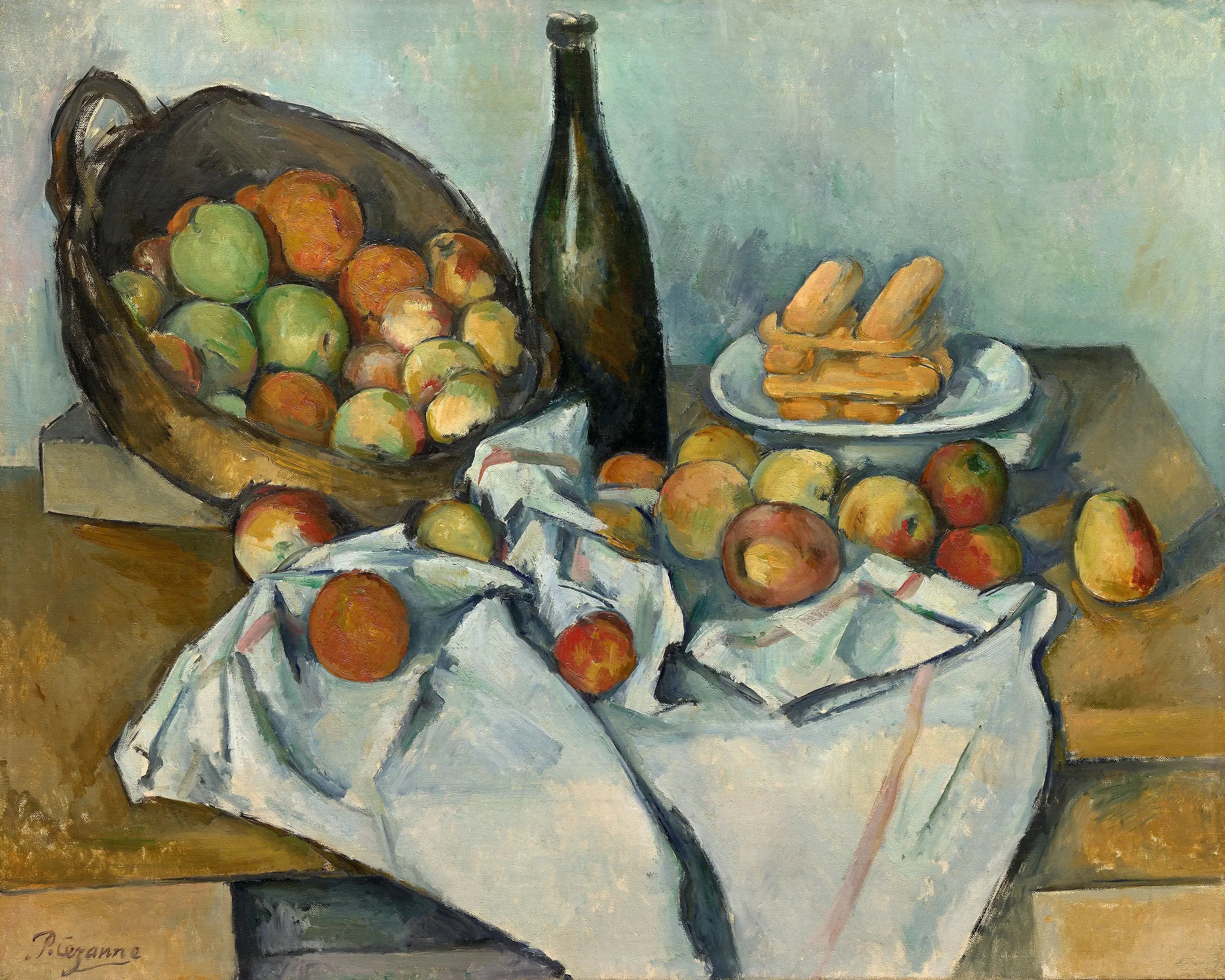 Reproduction du tableau « La Corbeille de pommes - Paul Cézanne » par Alpha Reproduction en peinture à l’huile