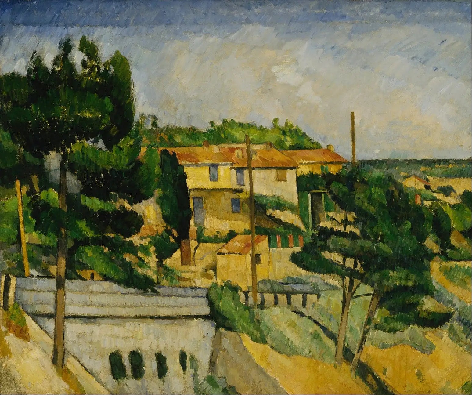 Reproduction du tableau « Le Viaduc à l'Estaque - Paul Cézanne » par Alpha Reproduction en peinture à l’huile