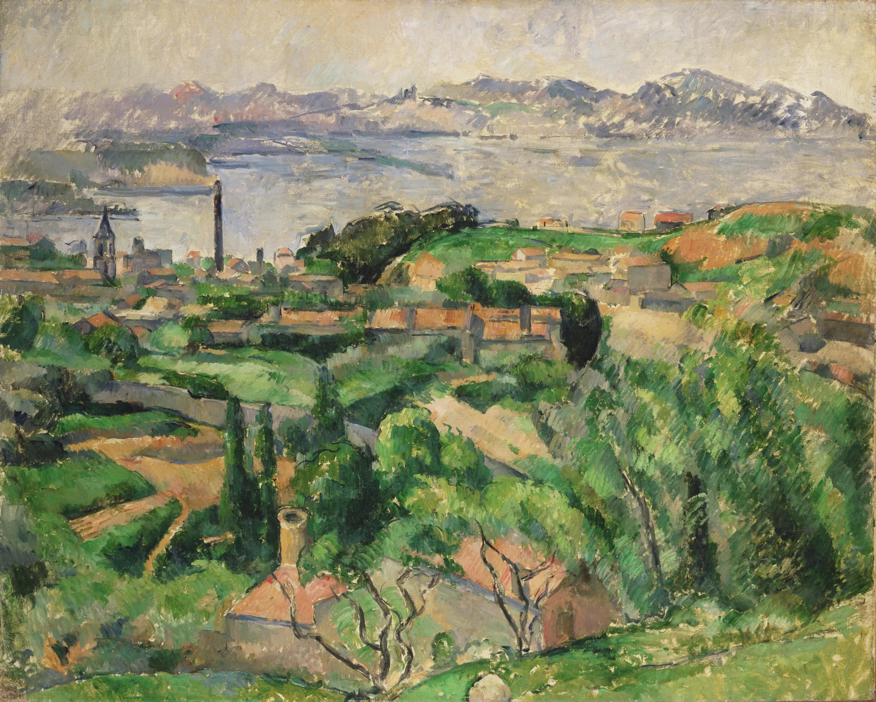 Reproduction du tableau « Saint-Henri et le golfe de Marseille - Paul Cézanne » par Alpha Reproduction en peinture à l’huile