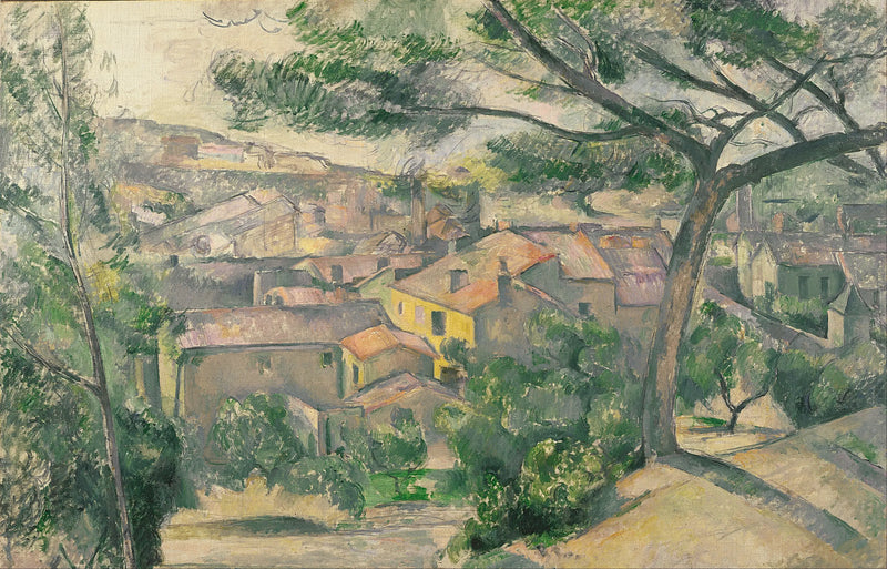 L'Estaque om morgenen, sett mot lyset - Paul Cézanne