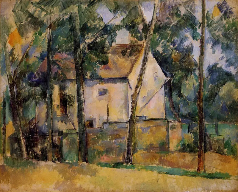 Hus og trær - Paul Cézanne