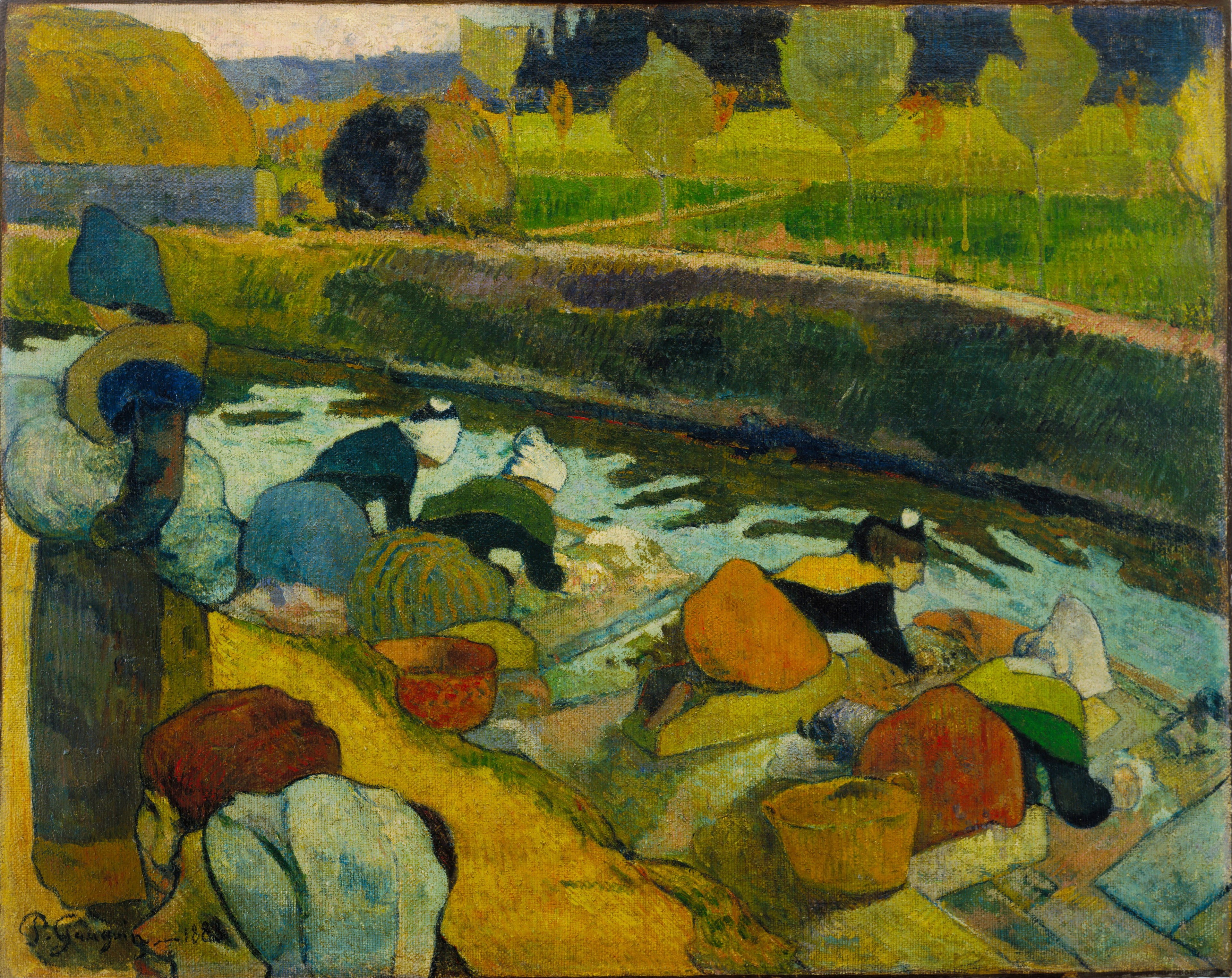 Vaskemaskinene i Arles I (Kongen Roubine) - Paul Gauguin
