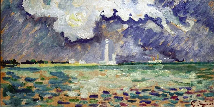 Reproduction du tableau « Phare de Gatteville - Paul Signac » par Alpha Reproduction en peinture à l’huile