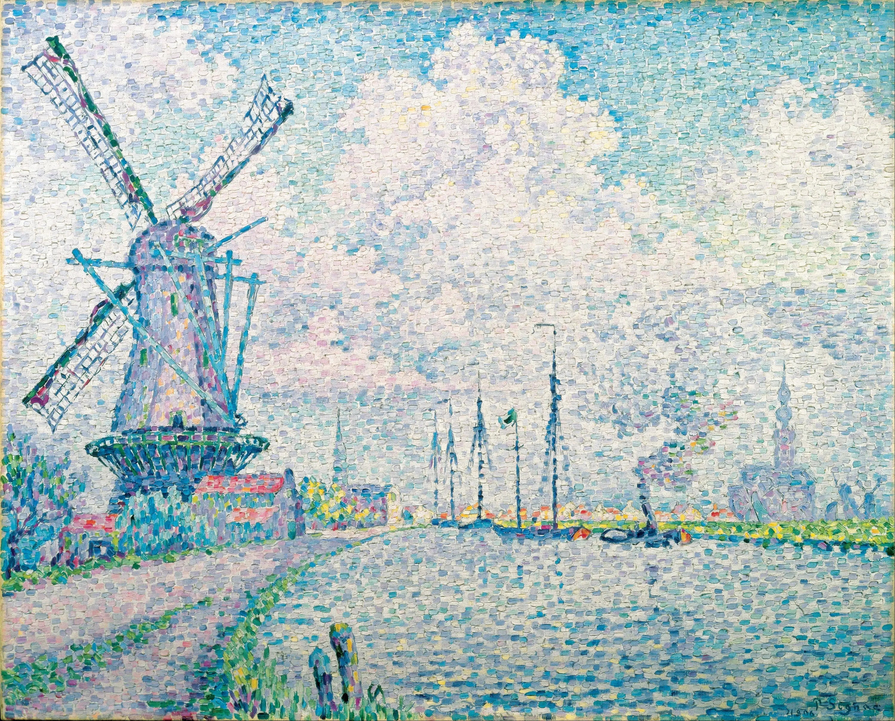 Reproduction du tableau « Canal d'Overschei - Paul Signac » par Alpha Reproduction en peinture à l’huile