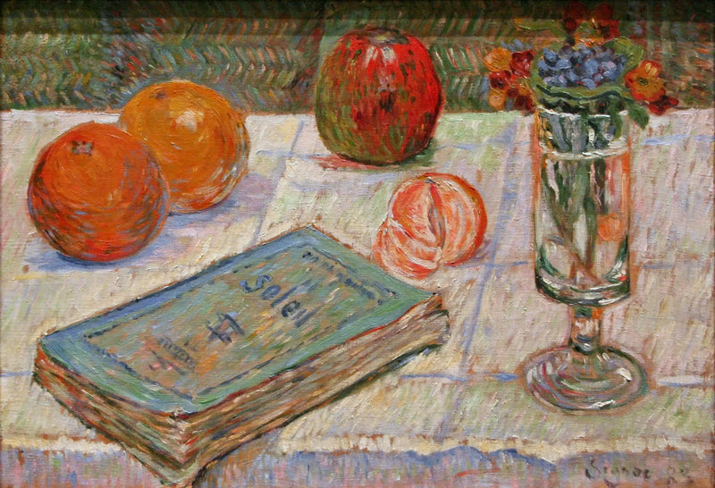Stilleben med en bok - Paul Signac