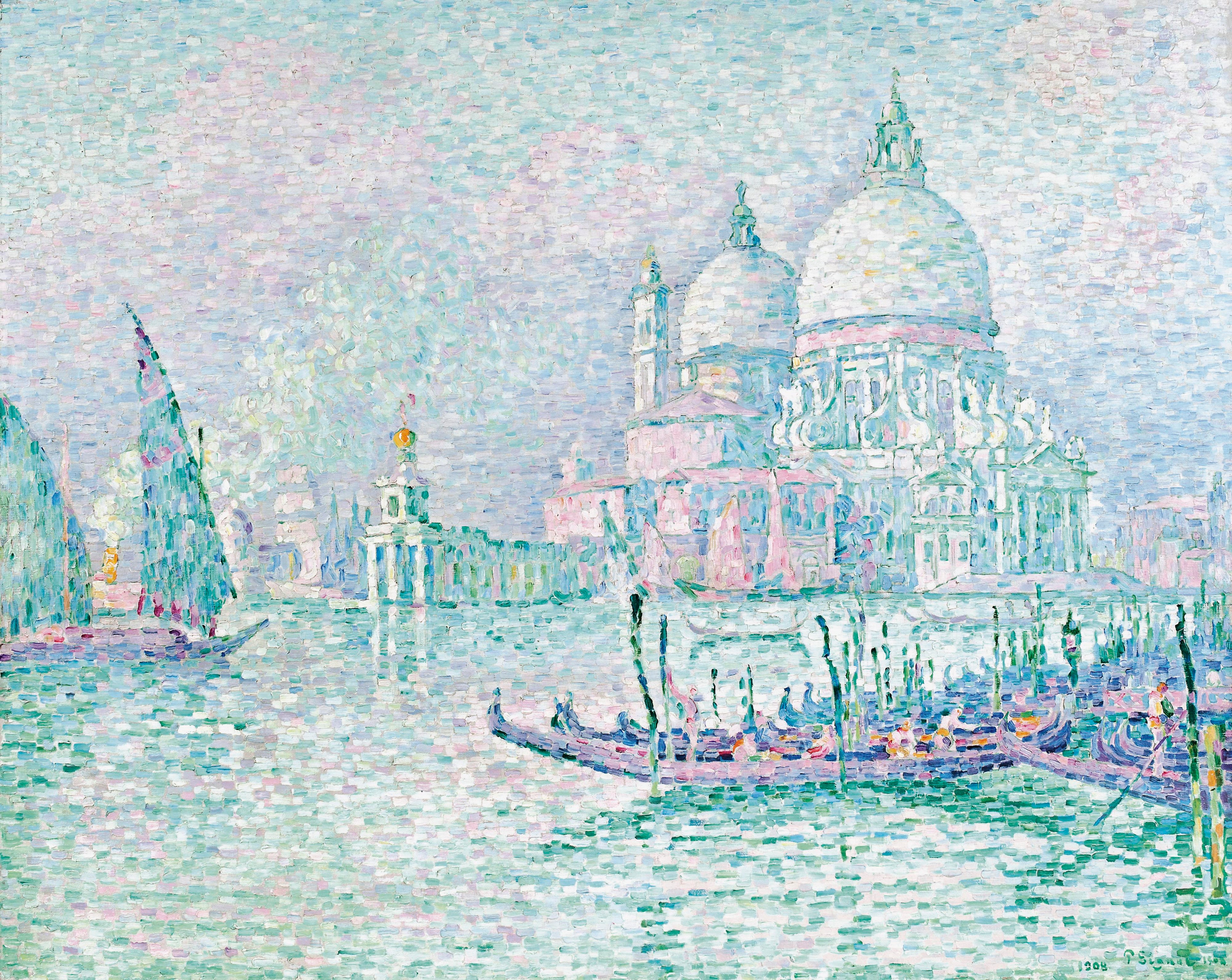 Reproduction du tableau « Venise. la Salute. Vert - Paul Signac » par Alpha Reproduction en peinture à l’huile