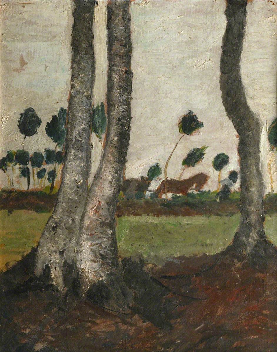 Landscape with Windblown Trees - Paula Modersohn-Becker