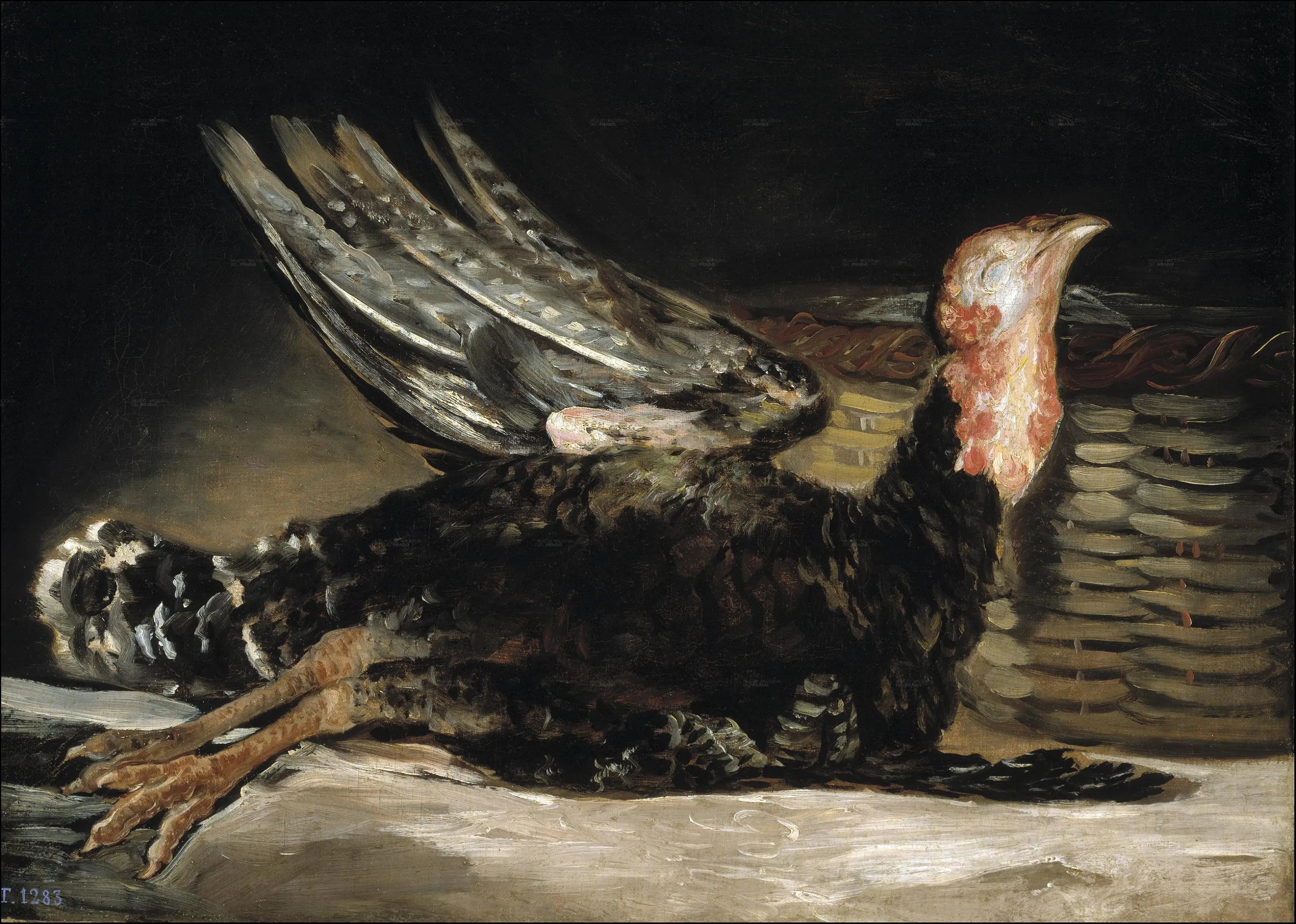 Reproduction du tableau « Nature morte à la dinde - Francisco de Goya » par Alpha Reproduction en peinture à l’huile