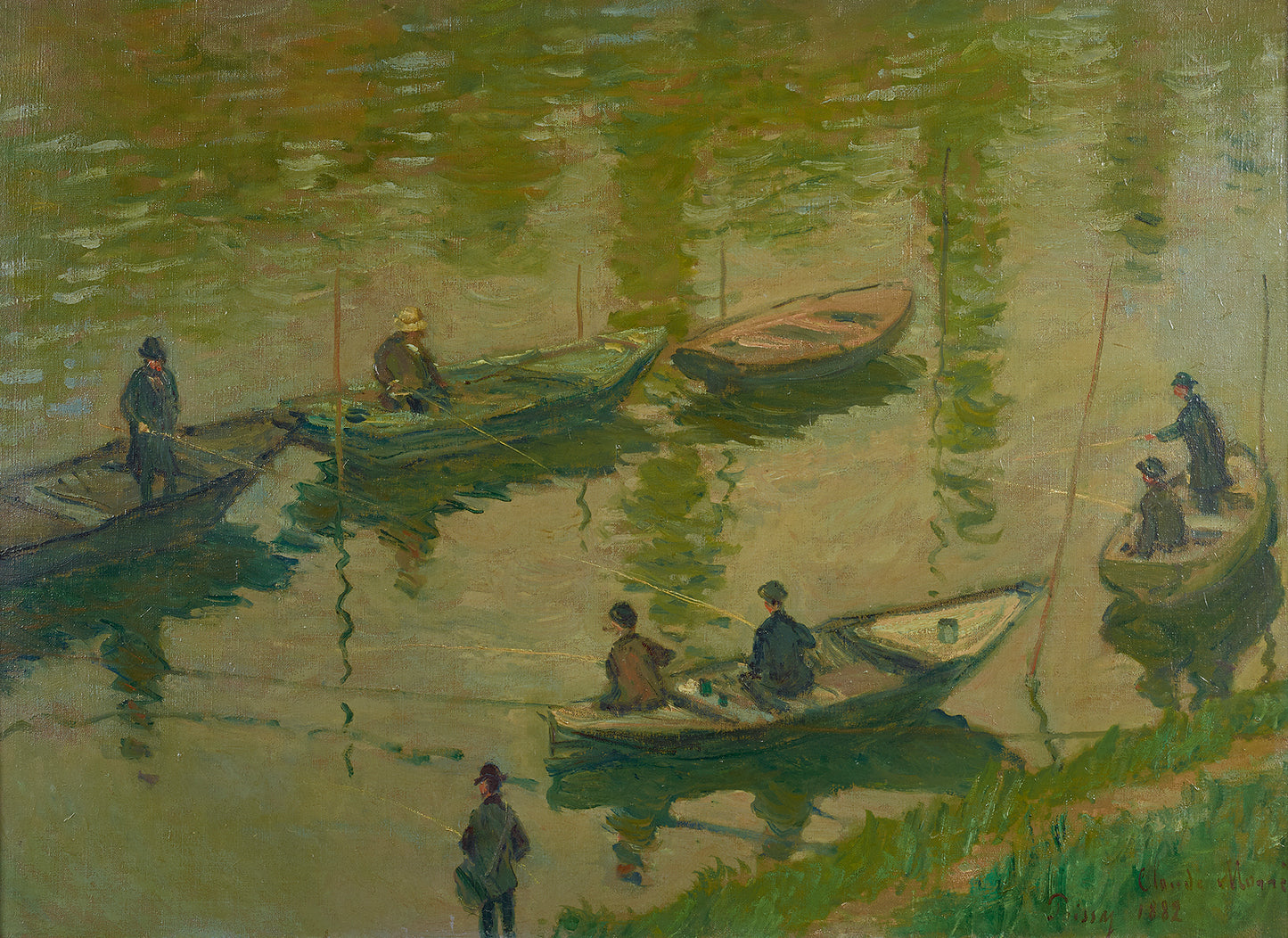 🎣 Fiskere i Seinen ved Poissy – Claude Monet (1882)