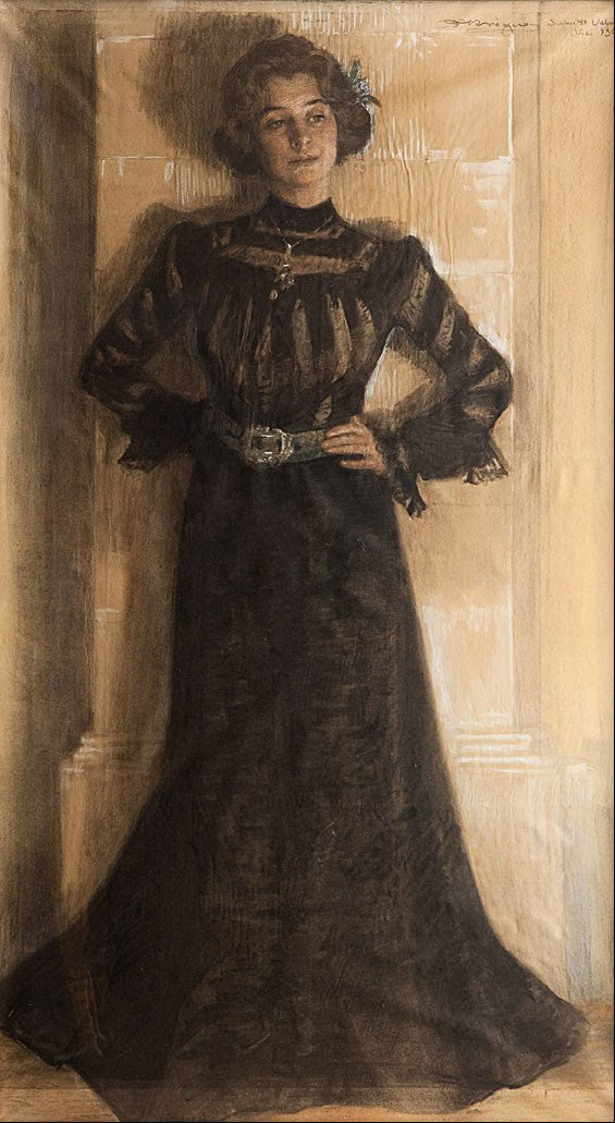 Portrait de l'épouse de l'artiste : Marie Kröyer - Peder Severin Krøyer