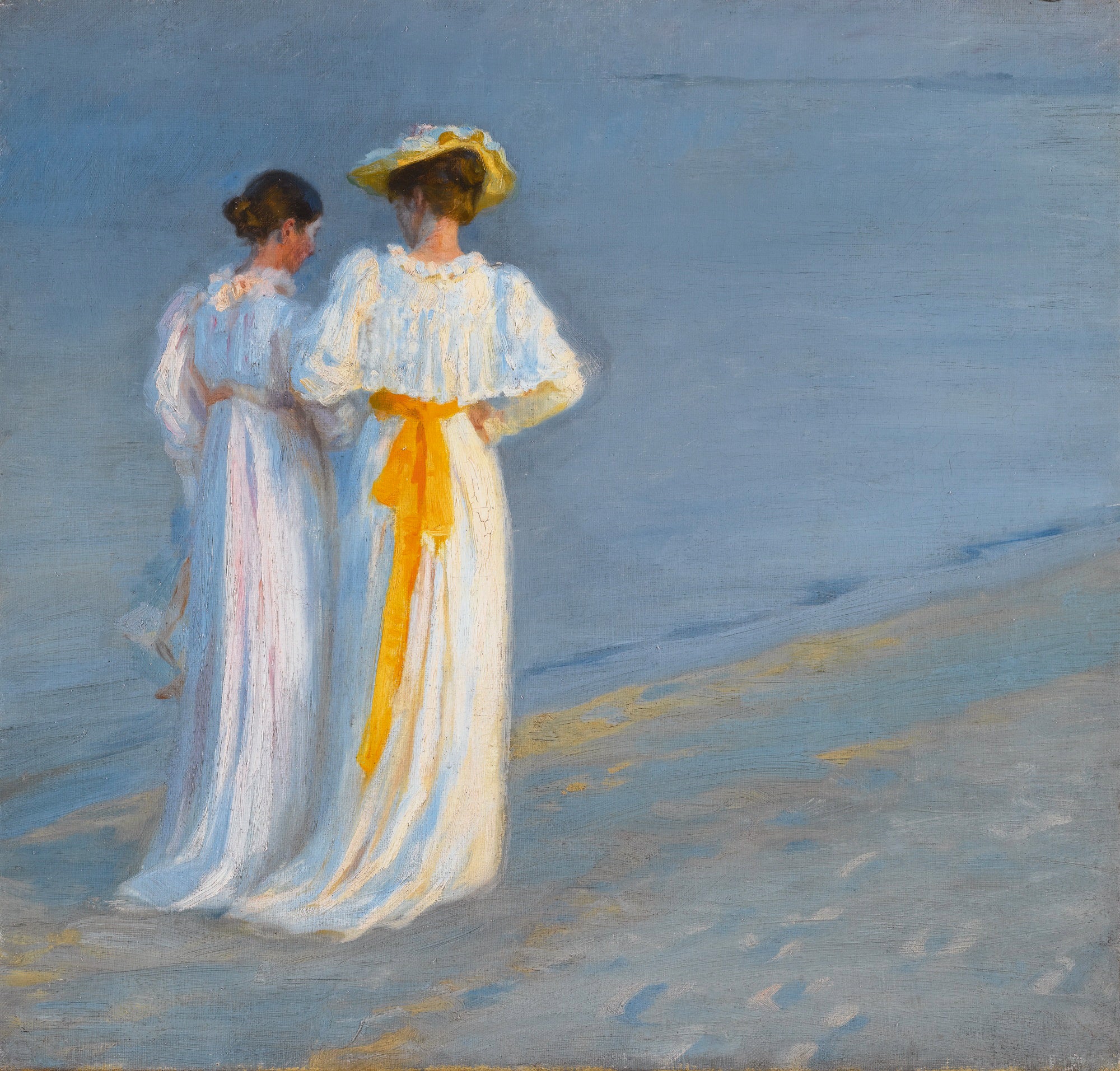 Anna Ancher et Marie Krøyer sur la plage de Skagen - Peder Severin Krøyer