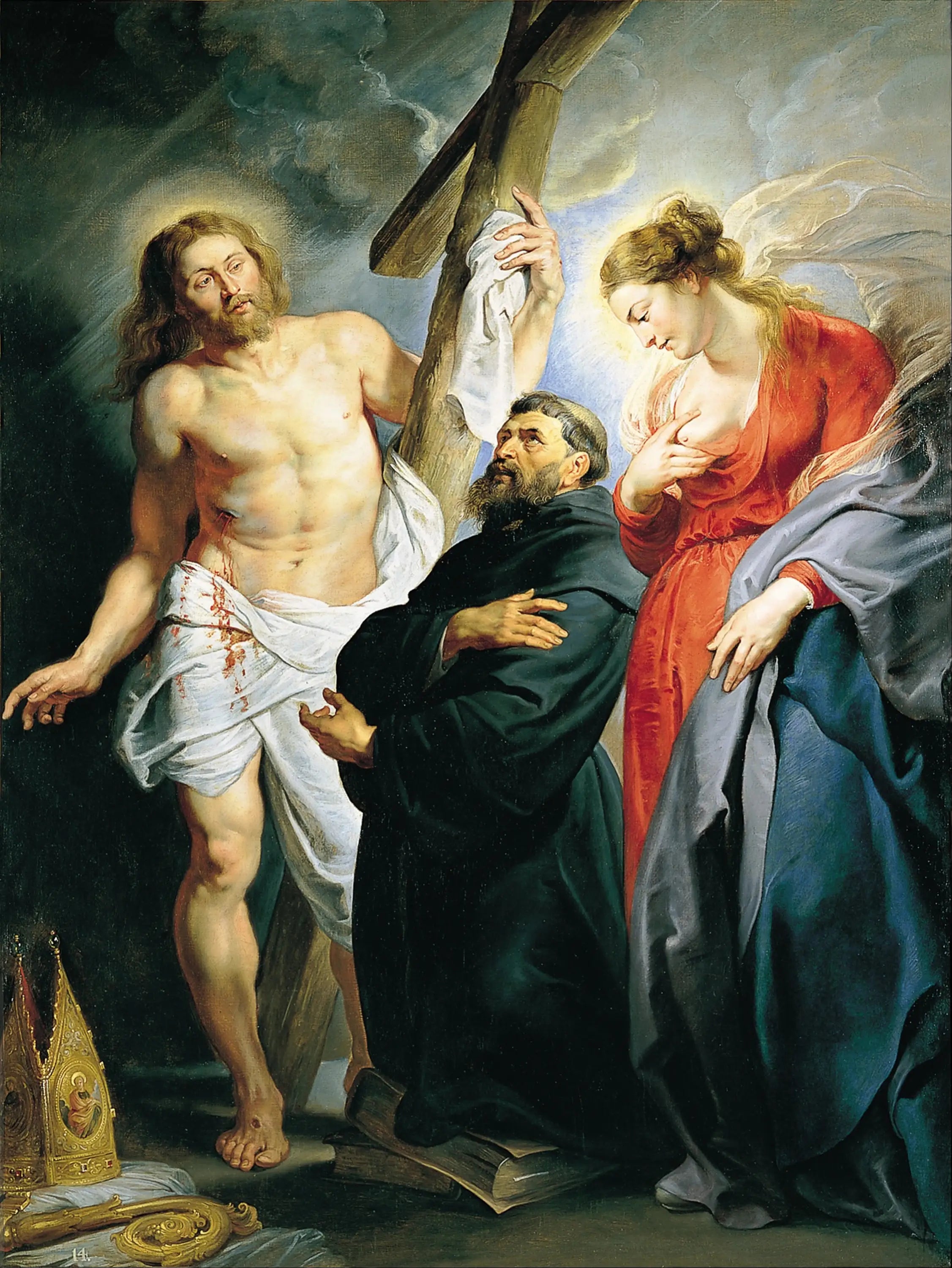 Saint Augustin avec le Christ et la Vierge Marie - Peter Paul Rubens - Alpha Reproduction
