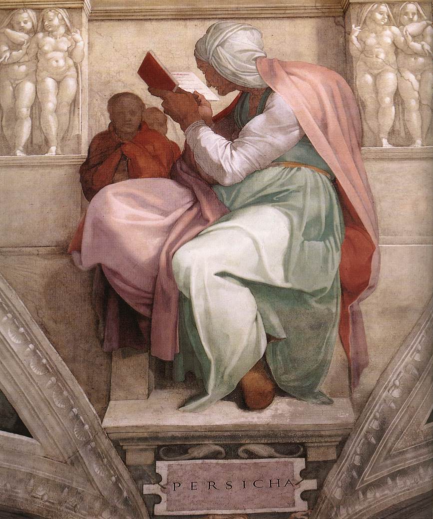 Reproduction du tableau « La Sibylle de Perse - Michel-Ange » par Alpha Reproduction en peinture à l’huile