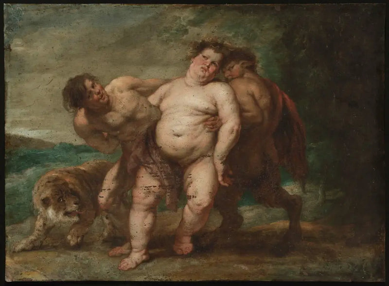 Bacchus beruset med faun og satyr - Peter Paul Rubens