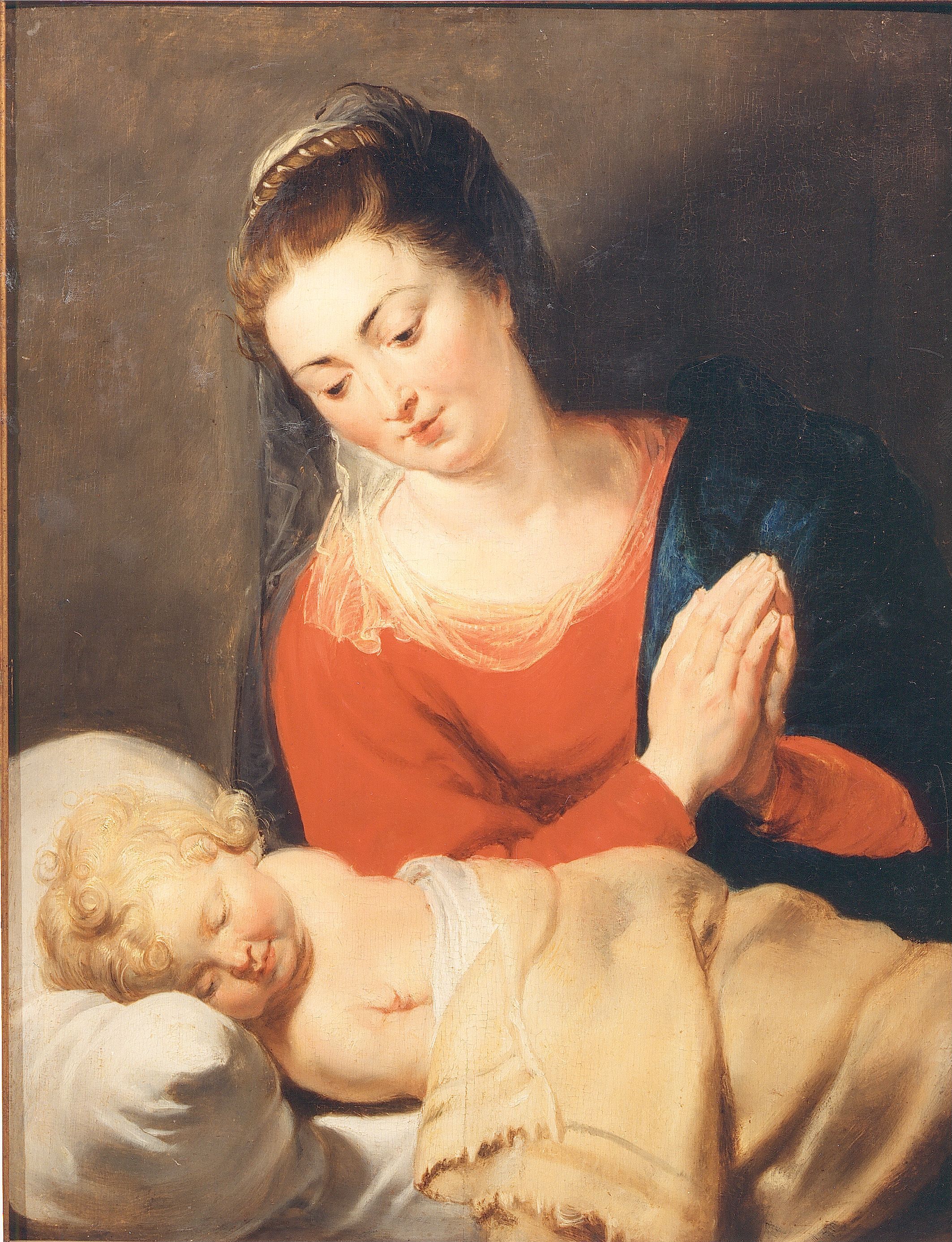 Marie devant l'enfant Jésus endormi - Peter Paul Rubens