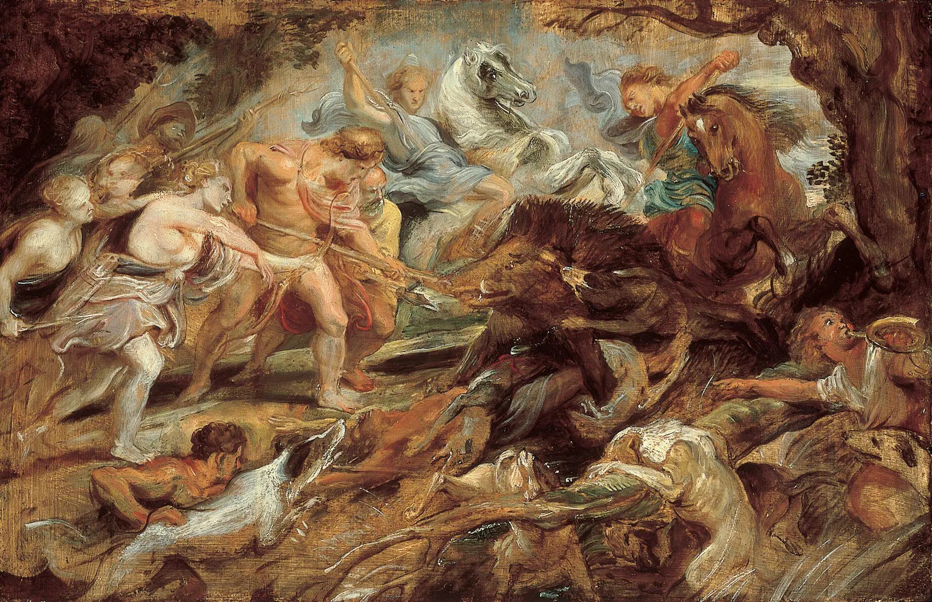 Méléagre et Atalante et la chasse au sanglier de Calydon - Peter Paul Rubens - Alpha Reproduction