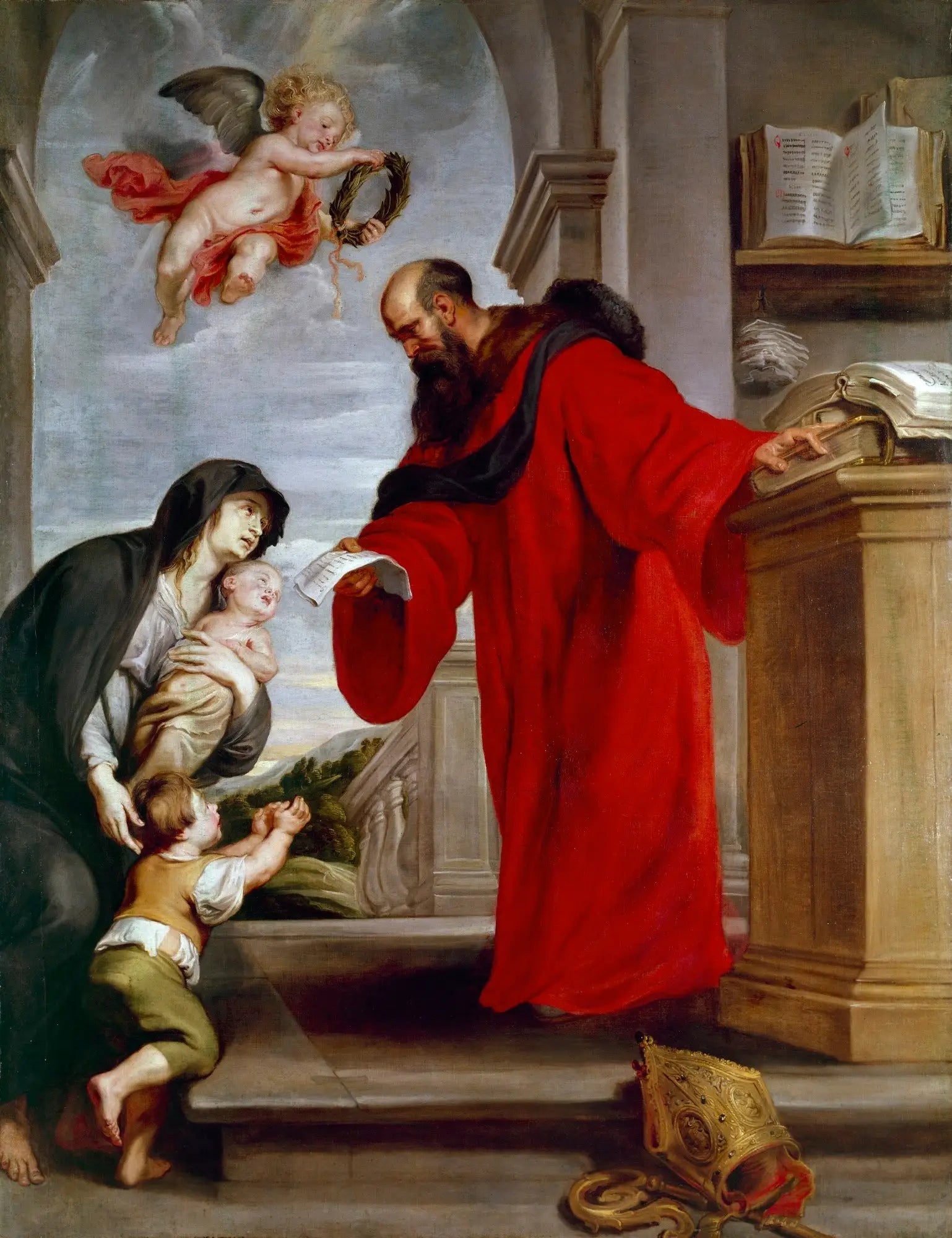 Saint Yves de Tréguier patron des avocats défenseur des veuves et des orphelins - Peter Paul Rubens - Alpha Reproduction