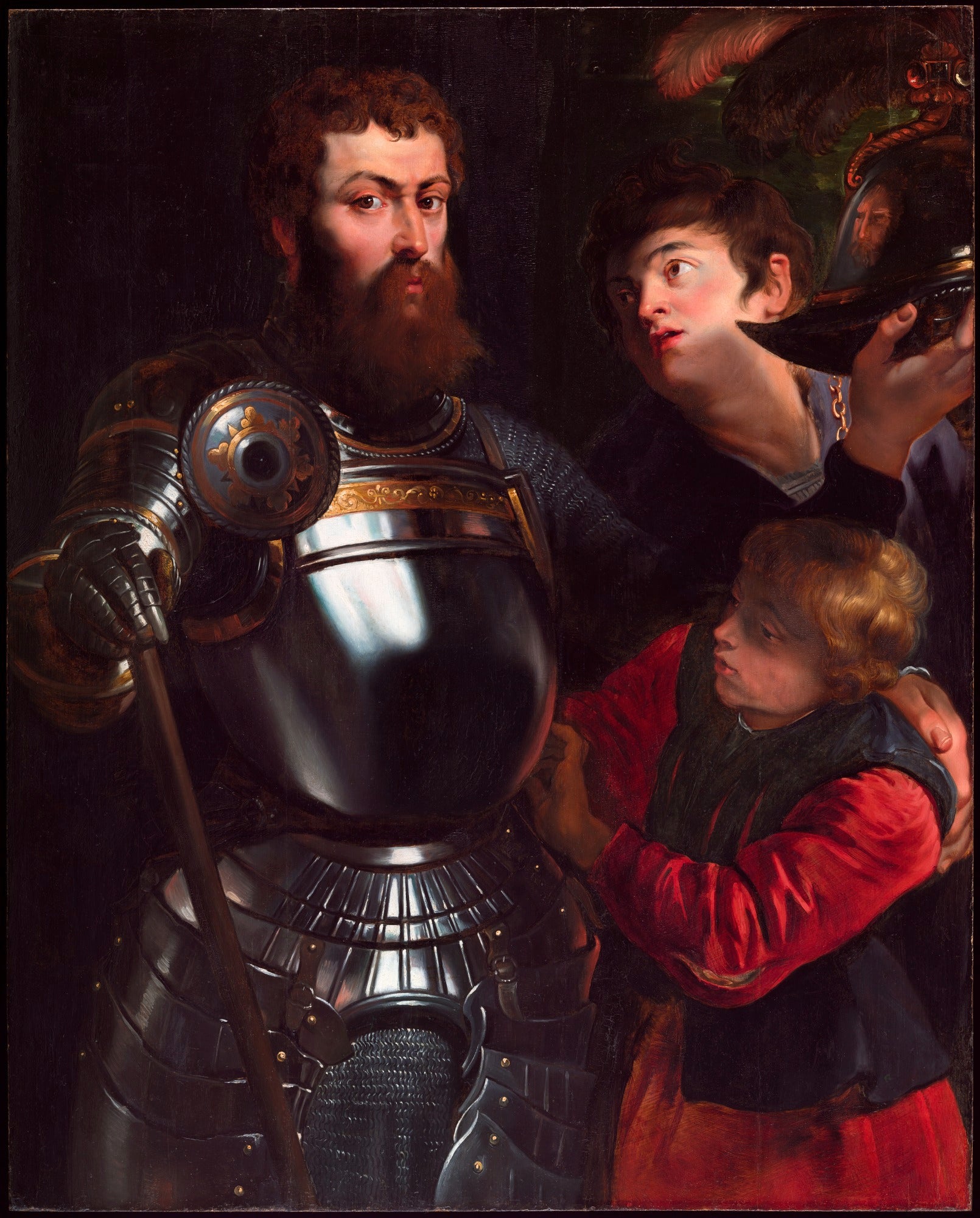 Guerrier à deux pages - Peter Paul Rubens