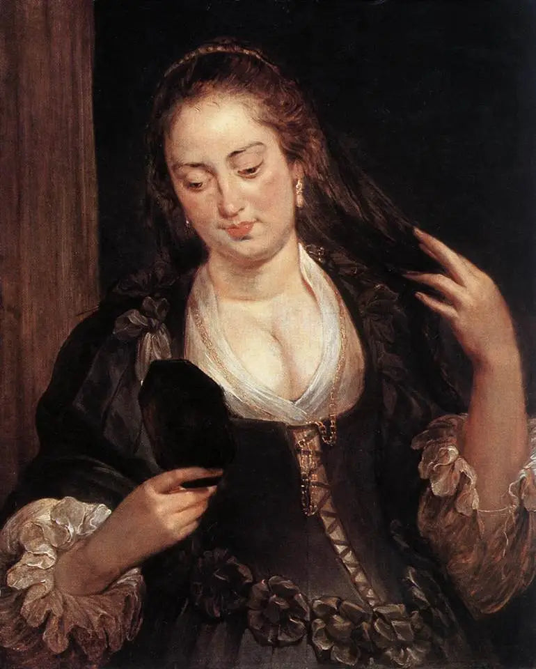 Femme au miroir - Peter Paul Rubens - Alpha Reproduction