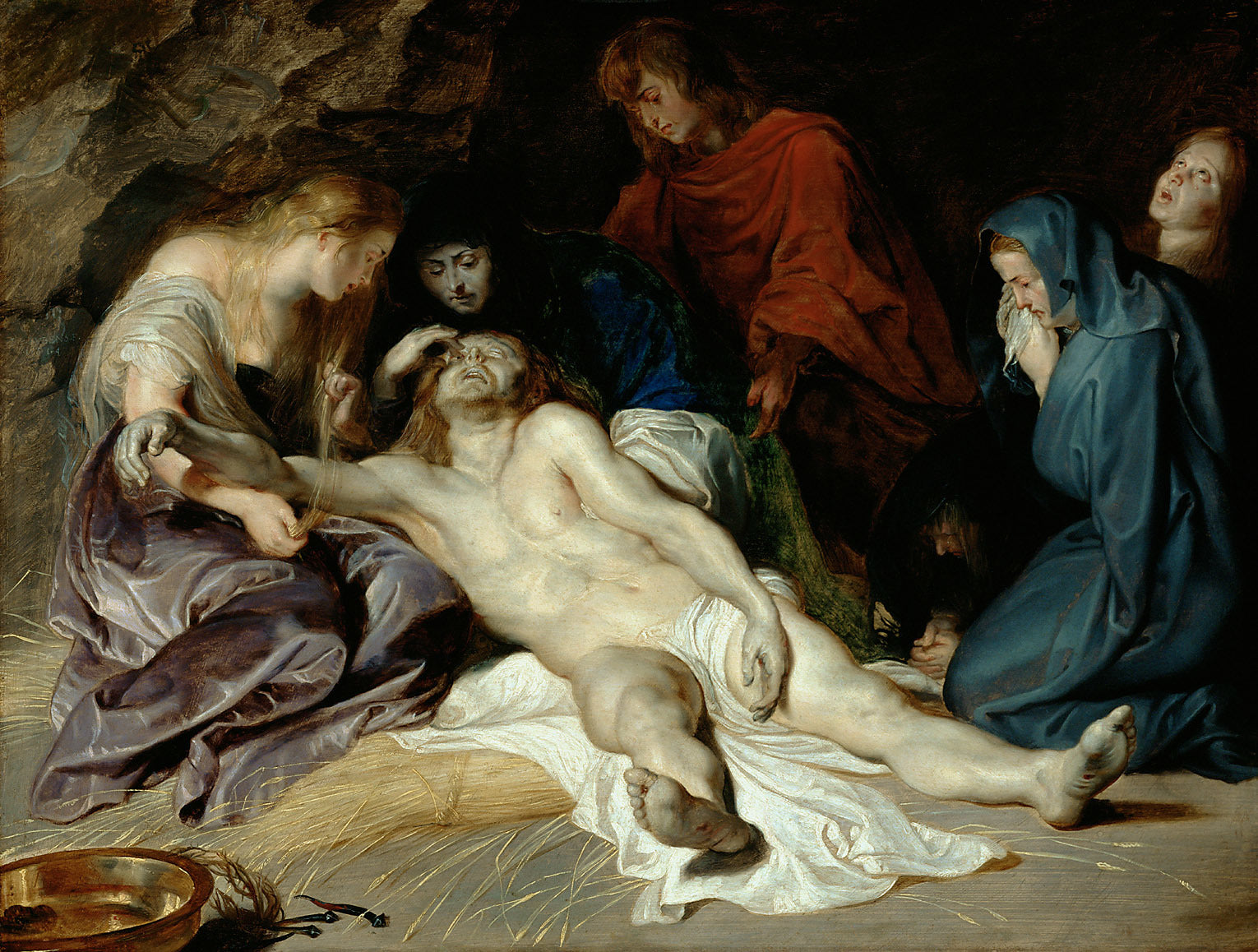 La lamentation sur le corps du Christ mort. - Peter Paul Rubens
