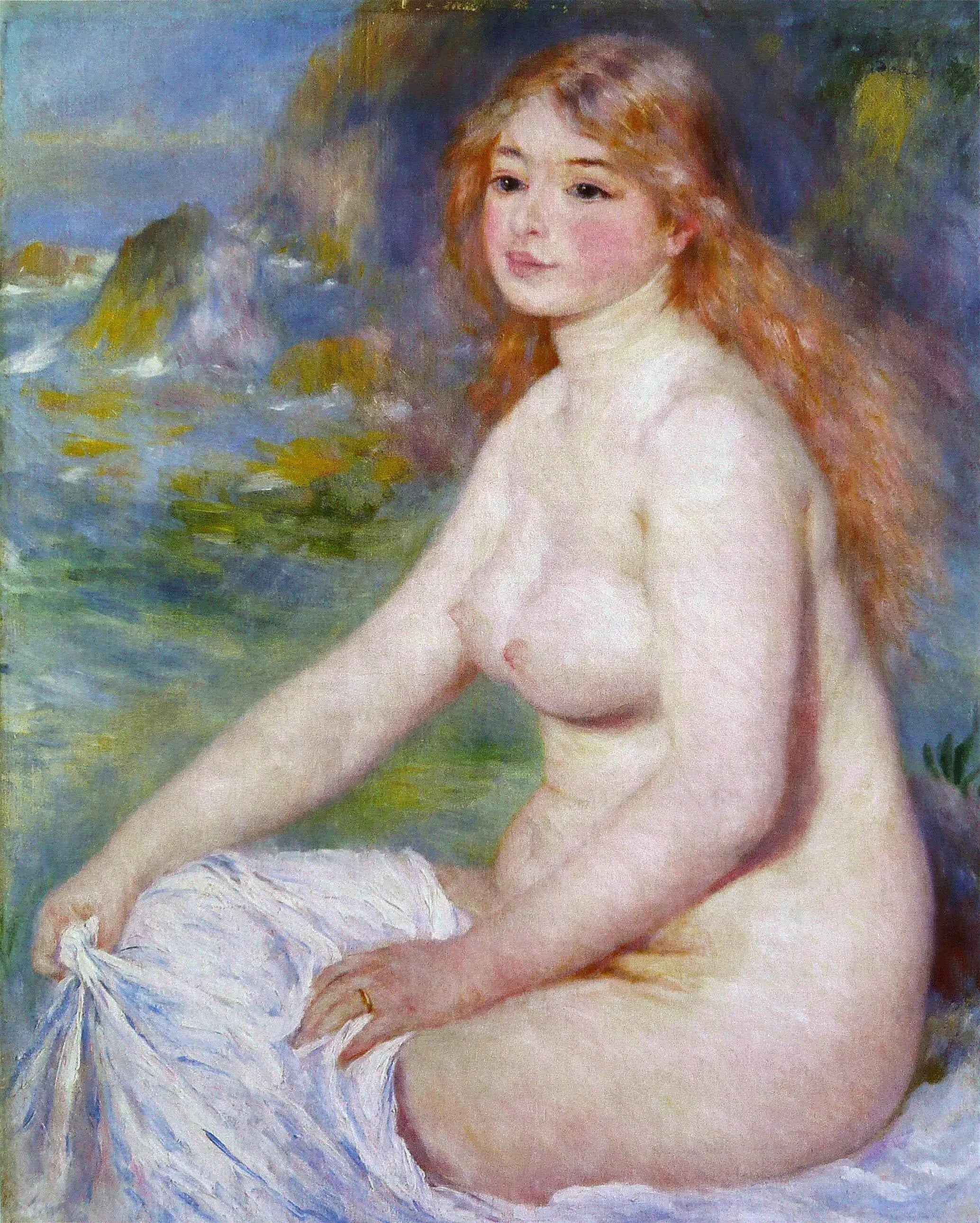 Reproduction du tableau « La Baigneuse blonde - Pierre-Auguste Renoir » par Alpha Reproduction en peinture à l’huile