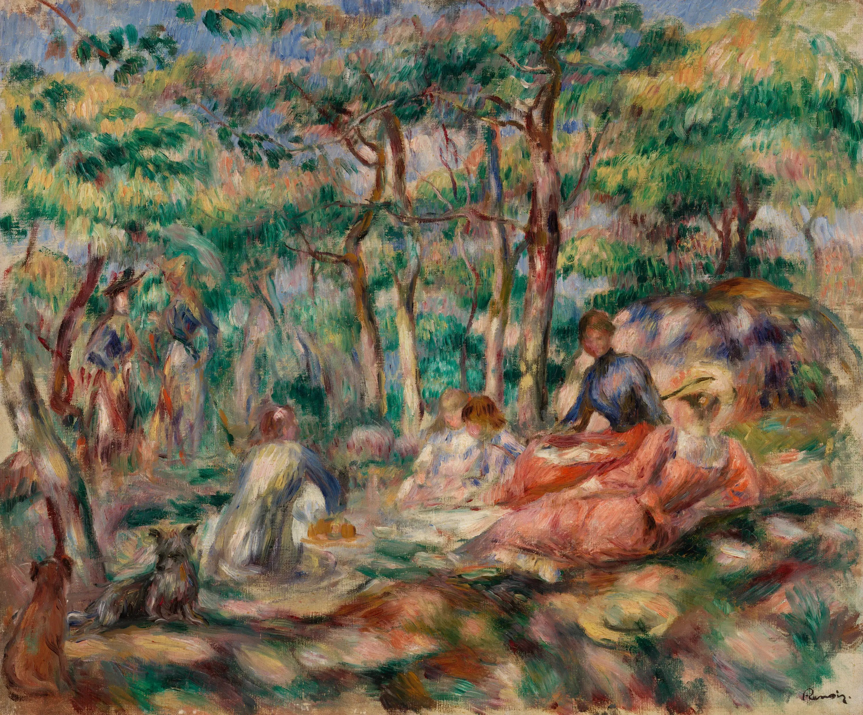 Reproduction du tableau « Pique-nique (Le Déjeuner sur l'herbe) - Pierre-Auguste Renoir » par Alpha Reproduction en peinture à l’huile