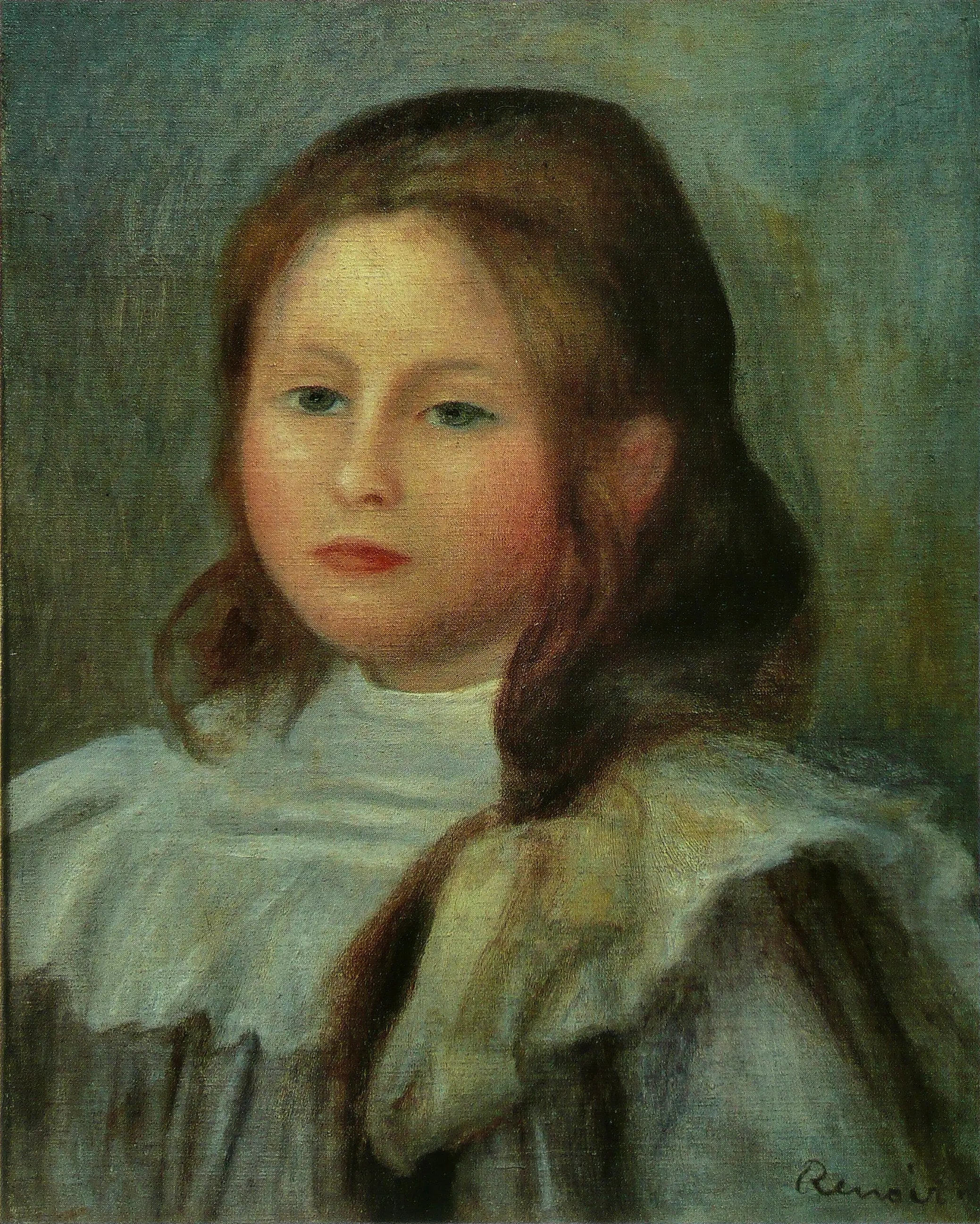 Reproduction du tableau « Portrait d'enfant - Pierre-Auguste Renoir » par Alpha Reproduction en peinture à l’huile