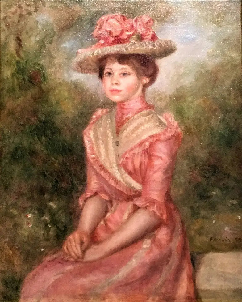Reproduction du tableau « Yvonne en rose - Pierre-Auguste Renoir » par Alpha Reproduction en peinture à l’huile