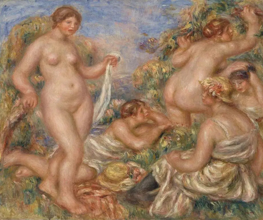 Reproduction du tableau « Les baigneuses - Pierre-Auguste Renoir » par Alpha Reproduction en peinture à l’huile