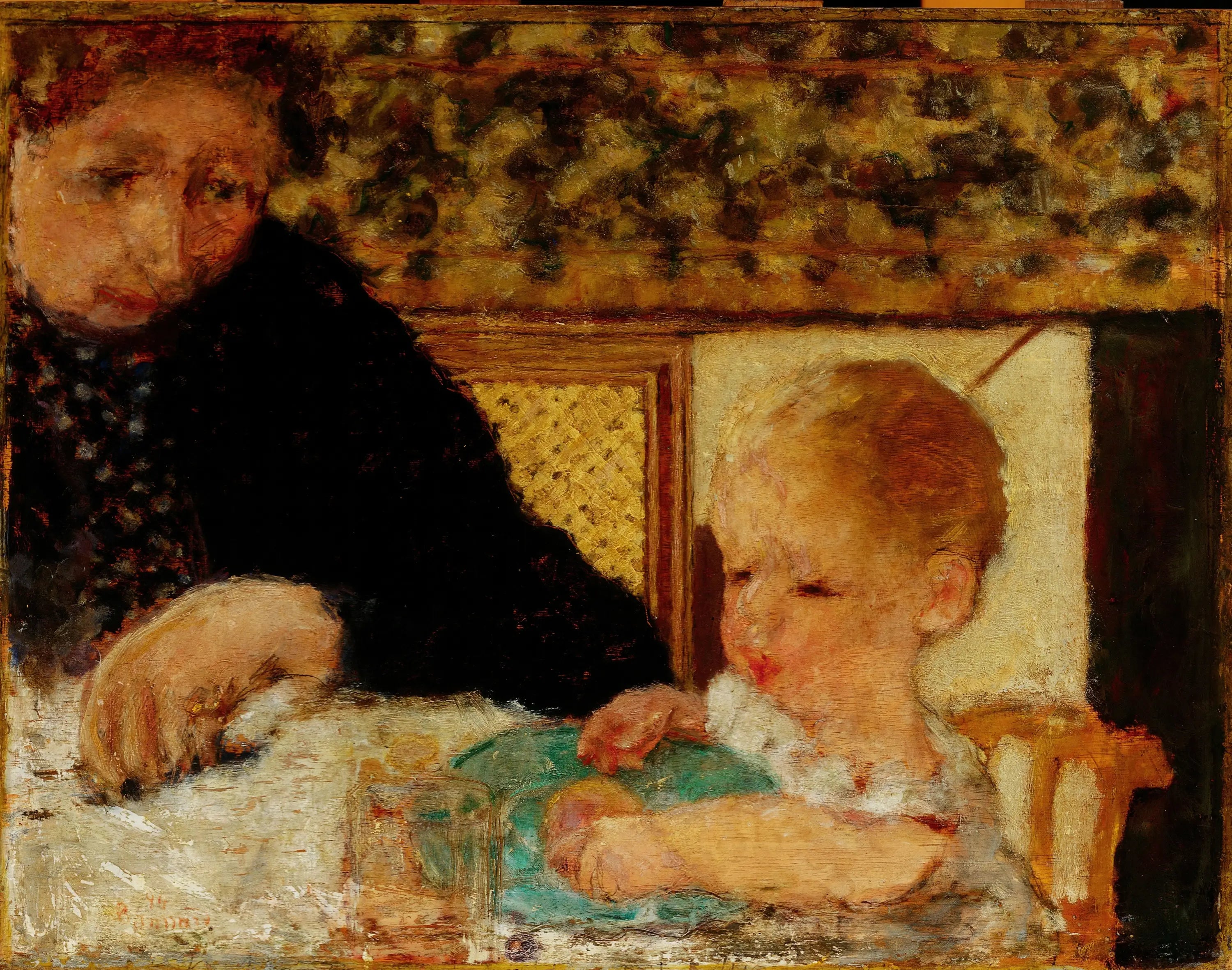 Reproduction du tableau « Grand-mère avec un enfant - Pierre Bonnard » par Alpha Reproduction en peinture à l’huile