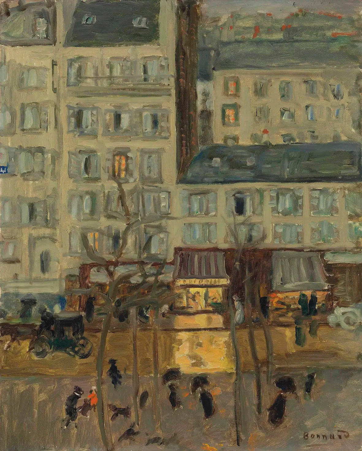 Reproduction du tableau « Paysage parisien - Pierre Bonnard » par Alpha Reproduction en peinture à l’huile
