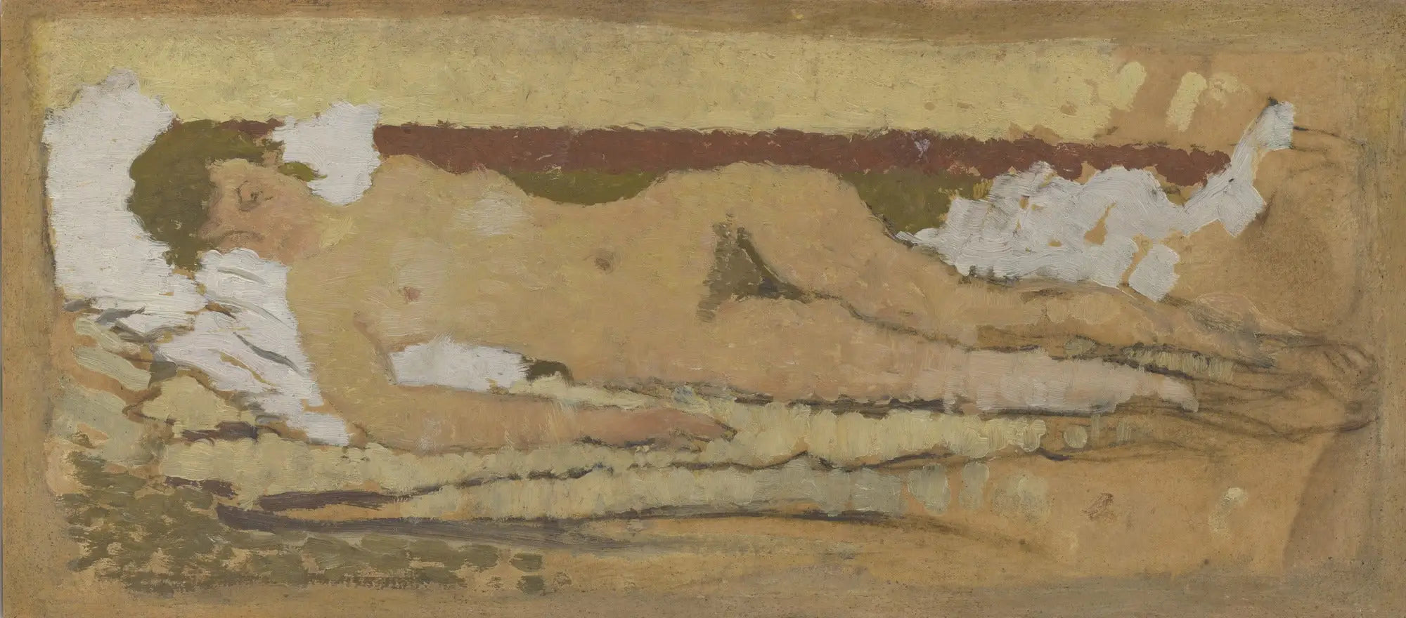 Reproduction du tableau « Nu allongé - Pierre Bonnard » par Alpha Reproduction en peinture à l’huile