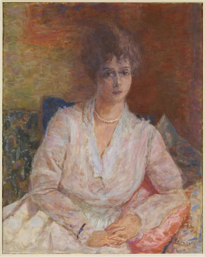 Fru Dronning Thadée Natanson med perlekjede - Pierre Bonnard
