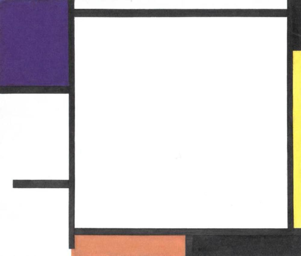 Reproduction du tableau « Composition avec du bleu, du noir, du jaune et du rouge - Piet Mondrian » par Alpha Reproduction en peinture à l’huile