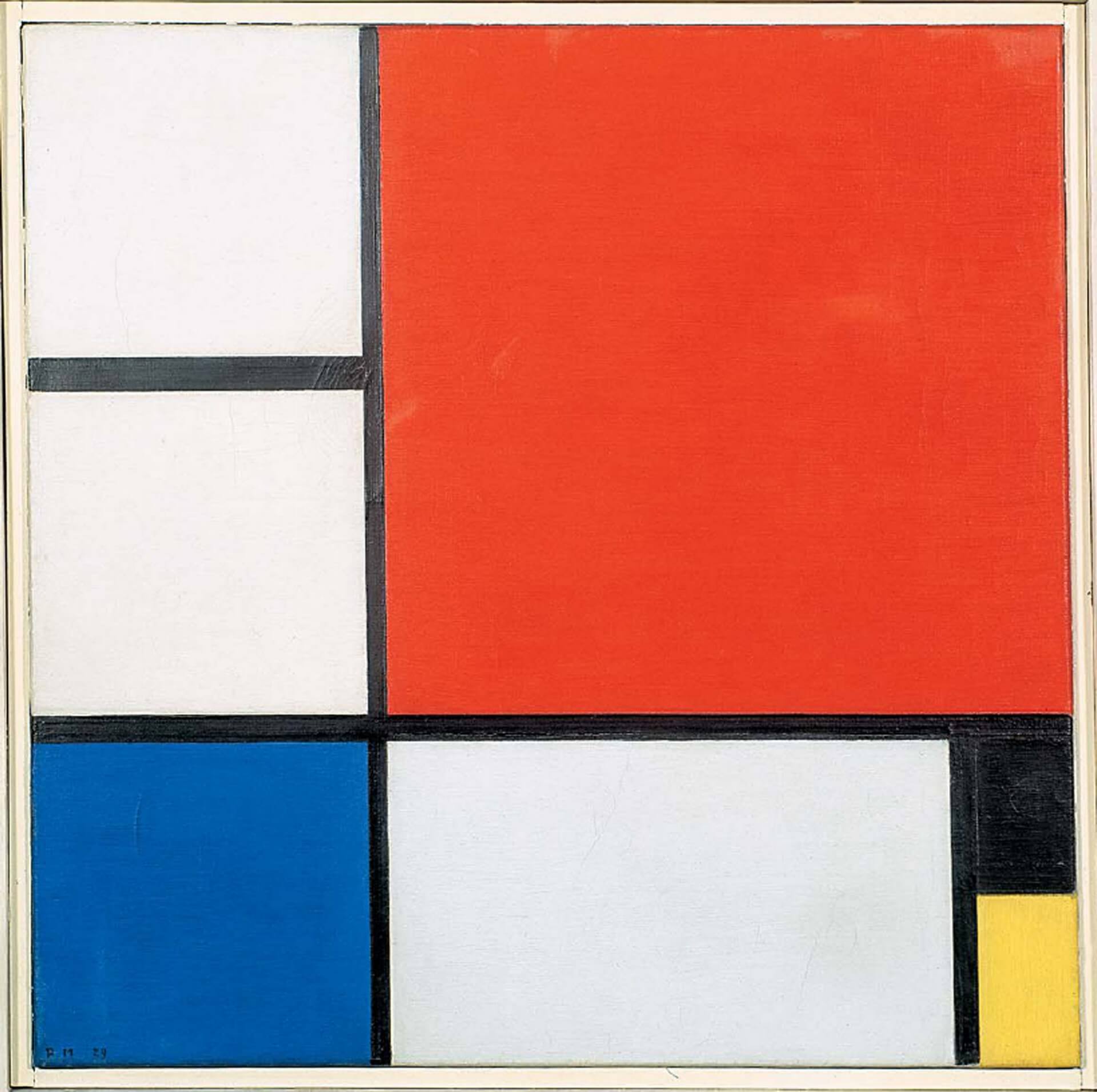 Reproduction du tableau « Composition II - Piet Mondrian » par Alpha Reproduction en peinture à l’huile