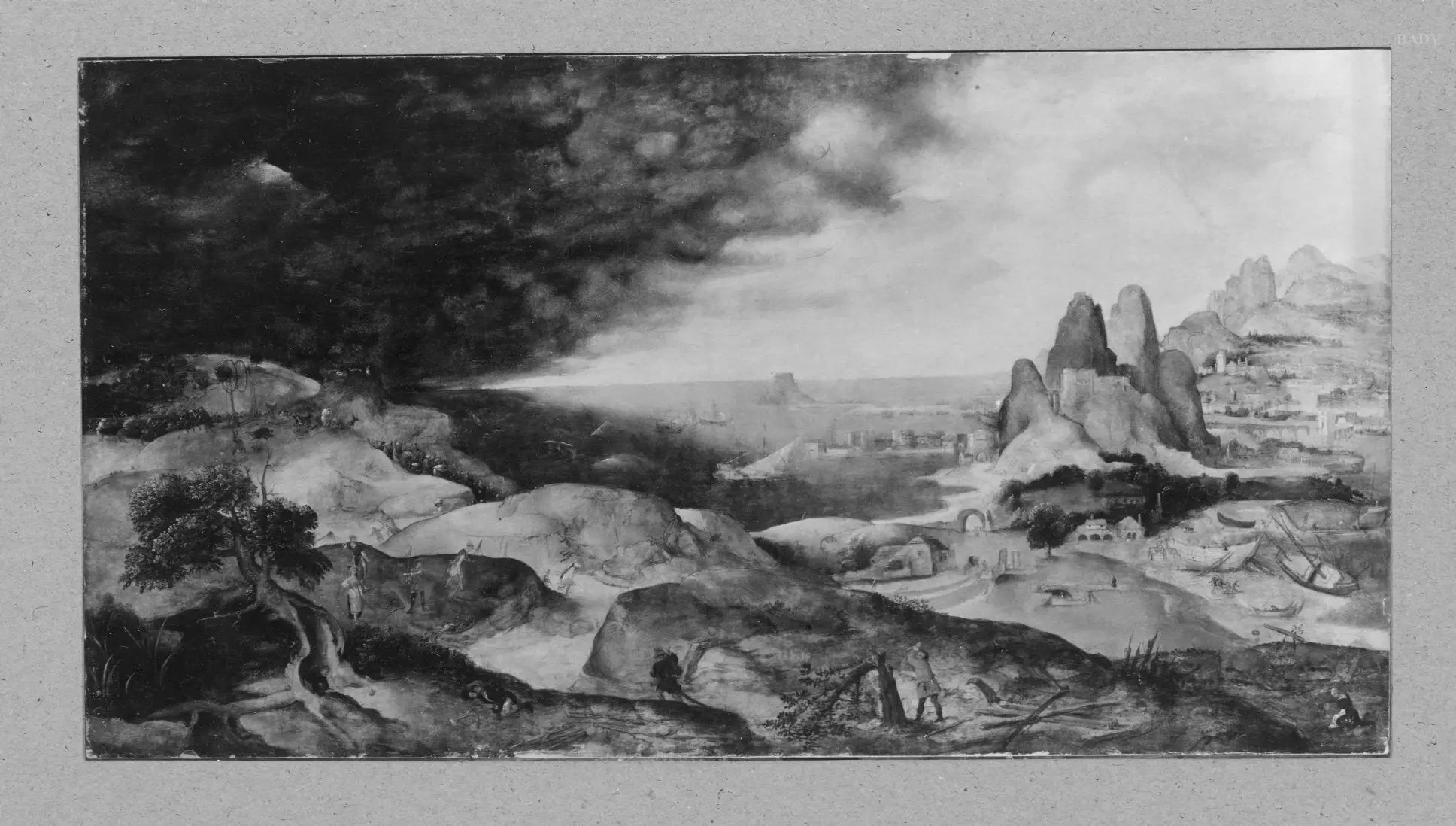 Paysage montagneux avec tempête - Pieter Brueghel the Elder - Alpha Reproduction